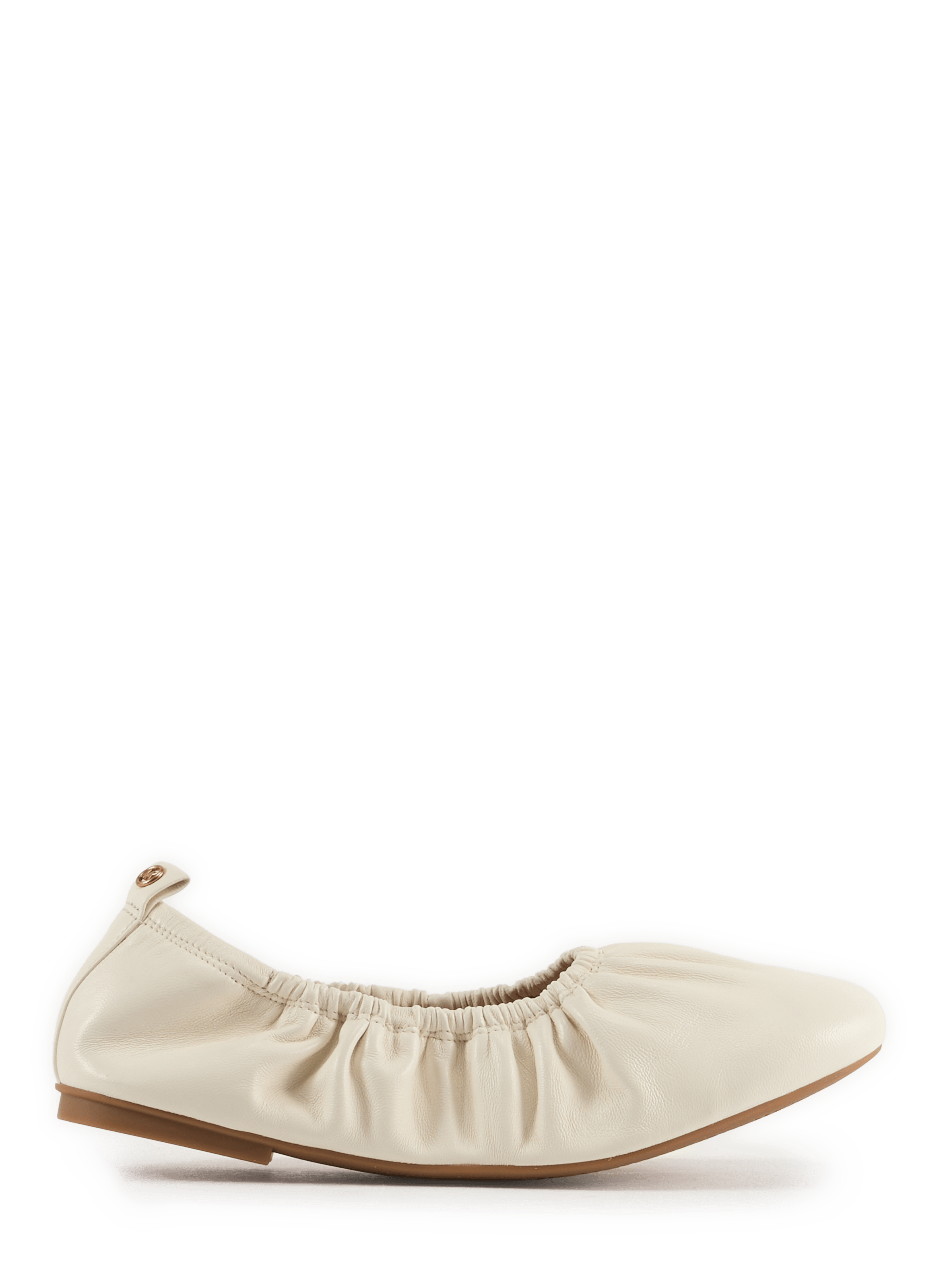 Bri gathered leather ballet flats MICHAEL KORS Beige
