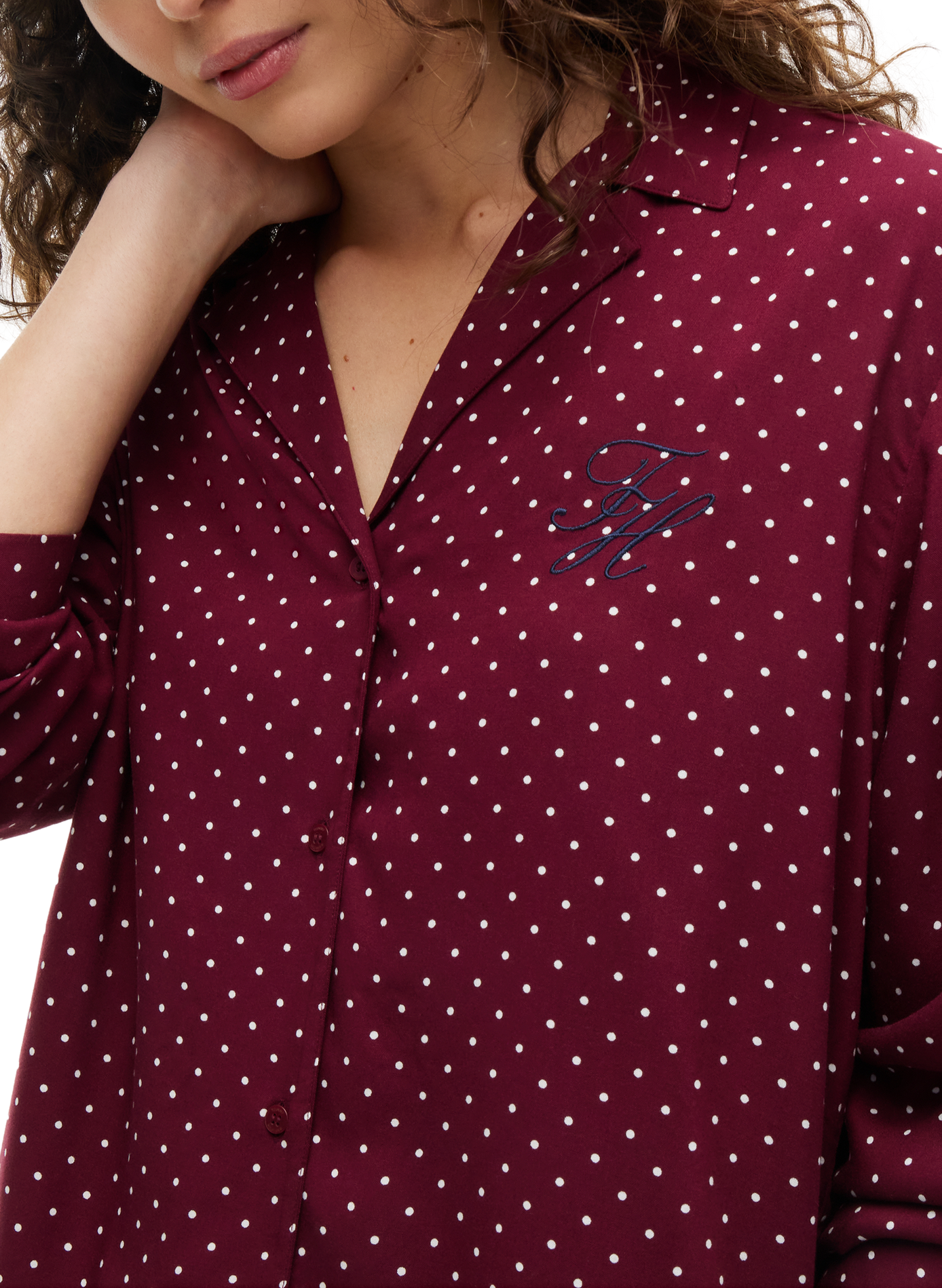 Bedrucktes Pyjama-Hemd | Rot TOMMY HILFIGER Damen
