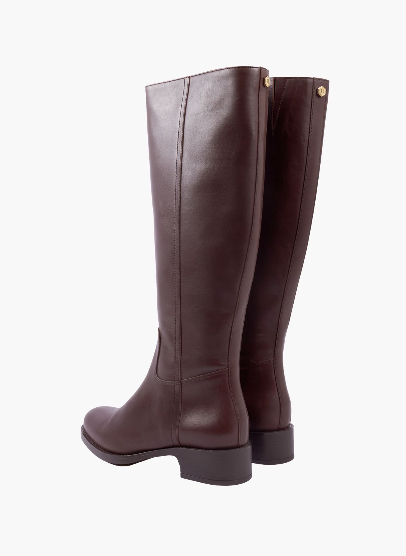 Bottes plates léonie cuir | Marron JULES & JENN Femme