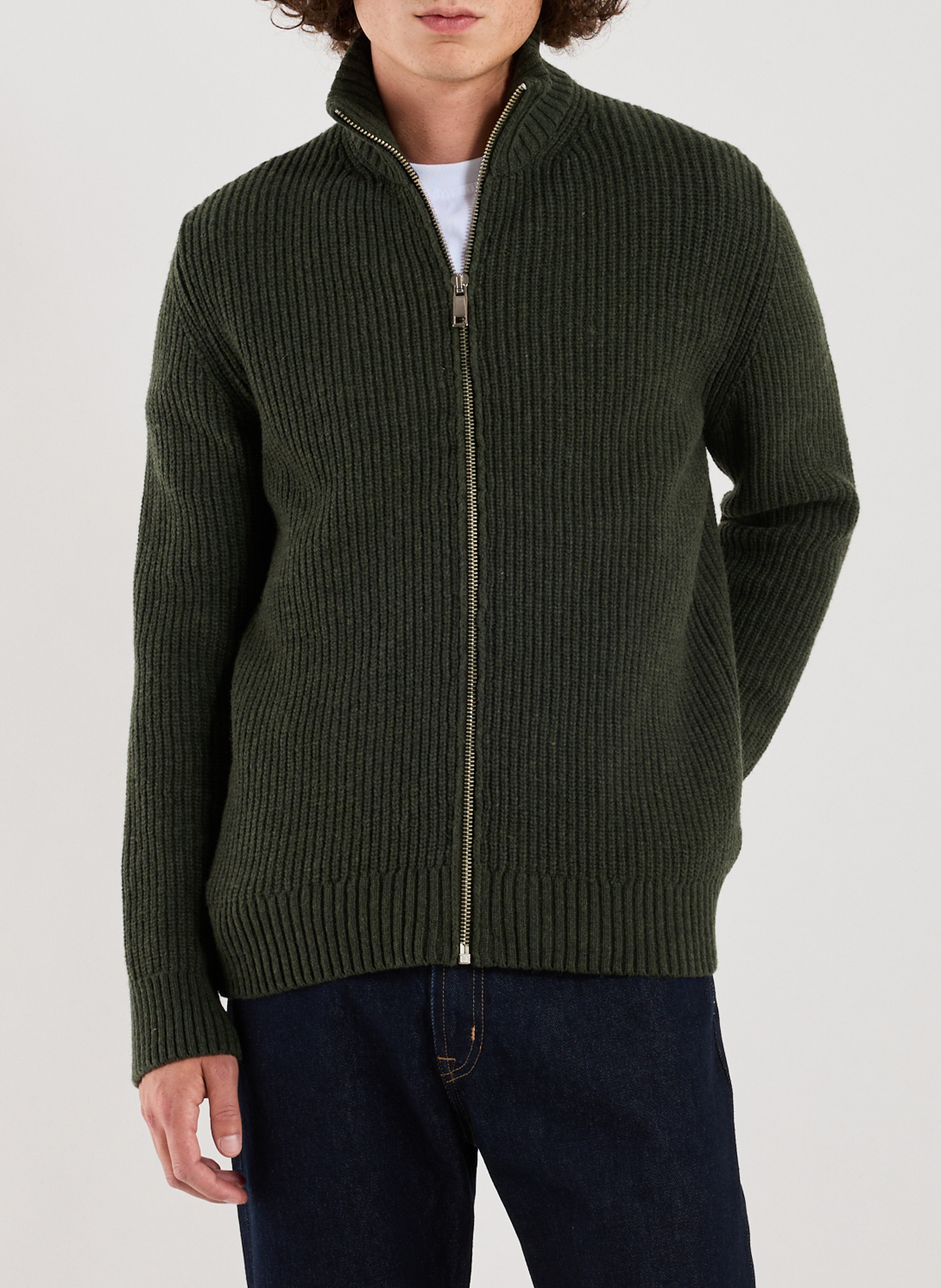 Strick-Cardigan Maël AU PRINTEMPS PARIS Khaki