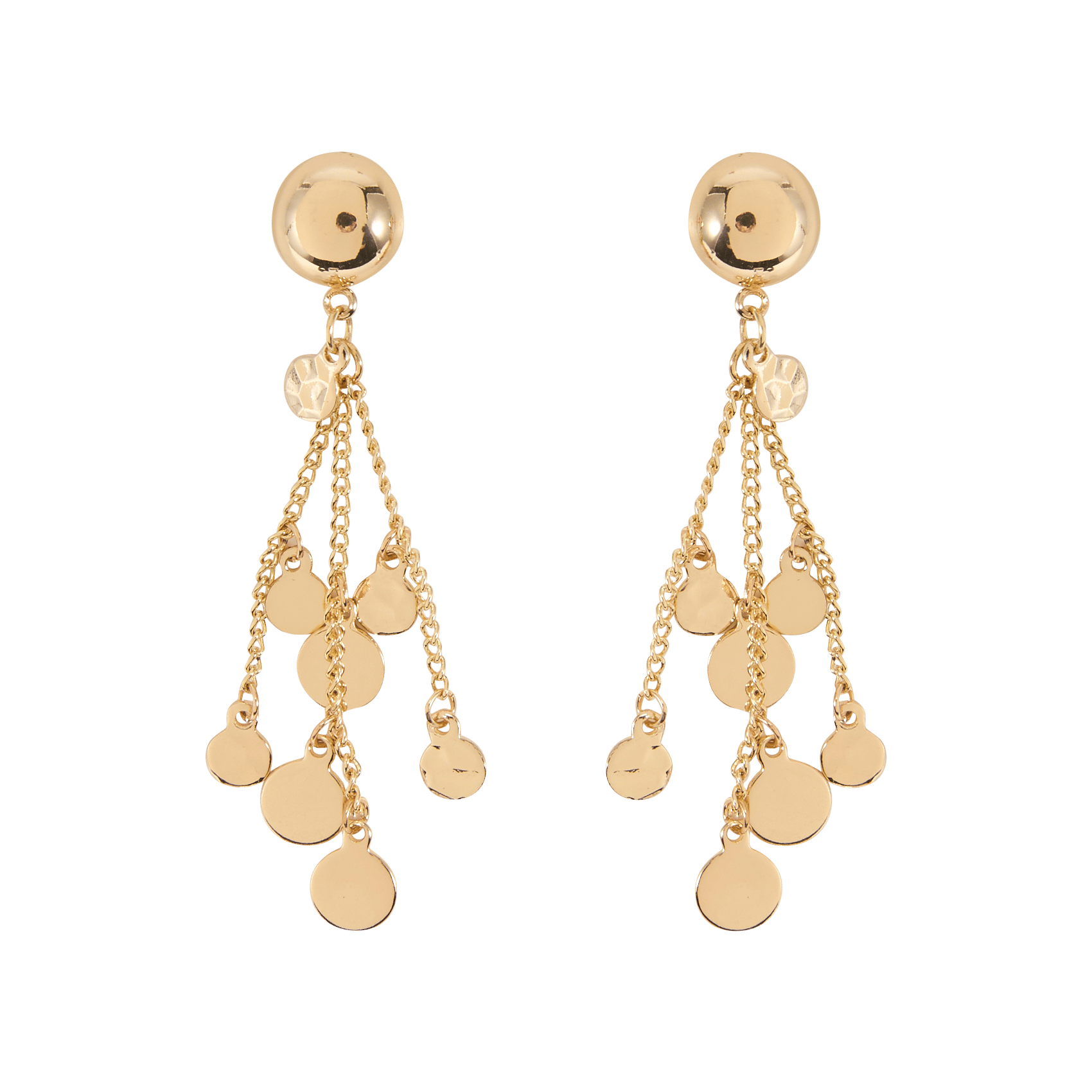 Lange oorhangers LA FEE MARABOUTEE Goud