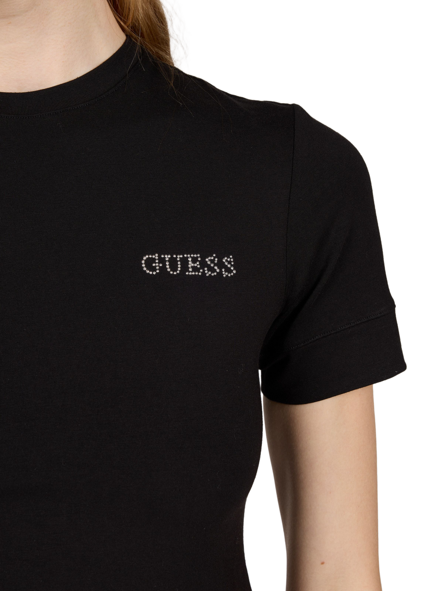 V-neck blouse in a cotton blend GUESS Black