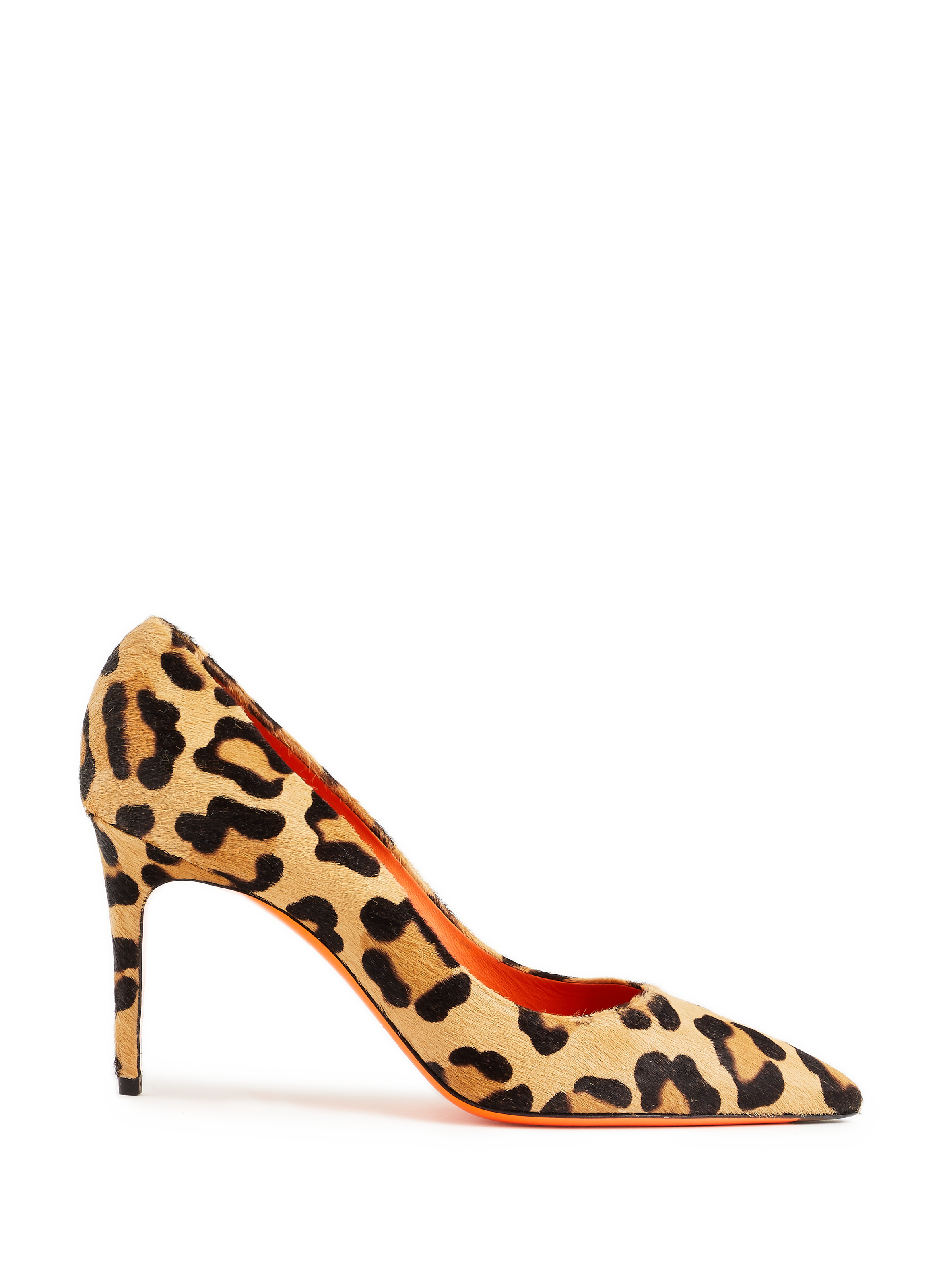 SANTONI Leopard-print heels Brown