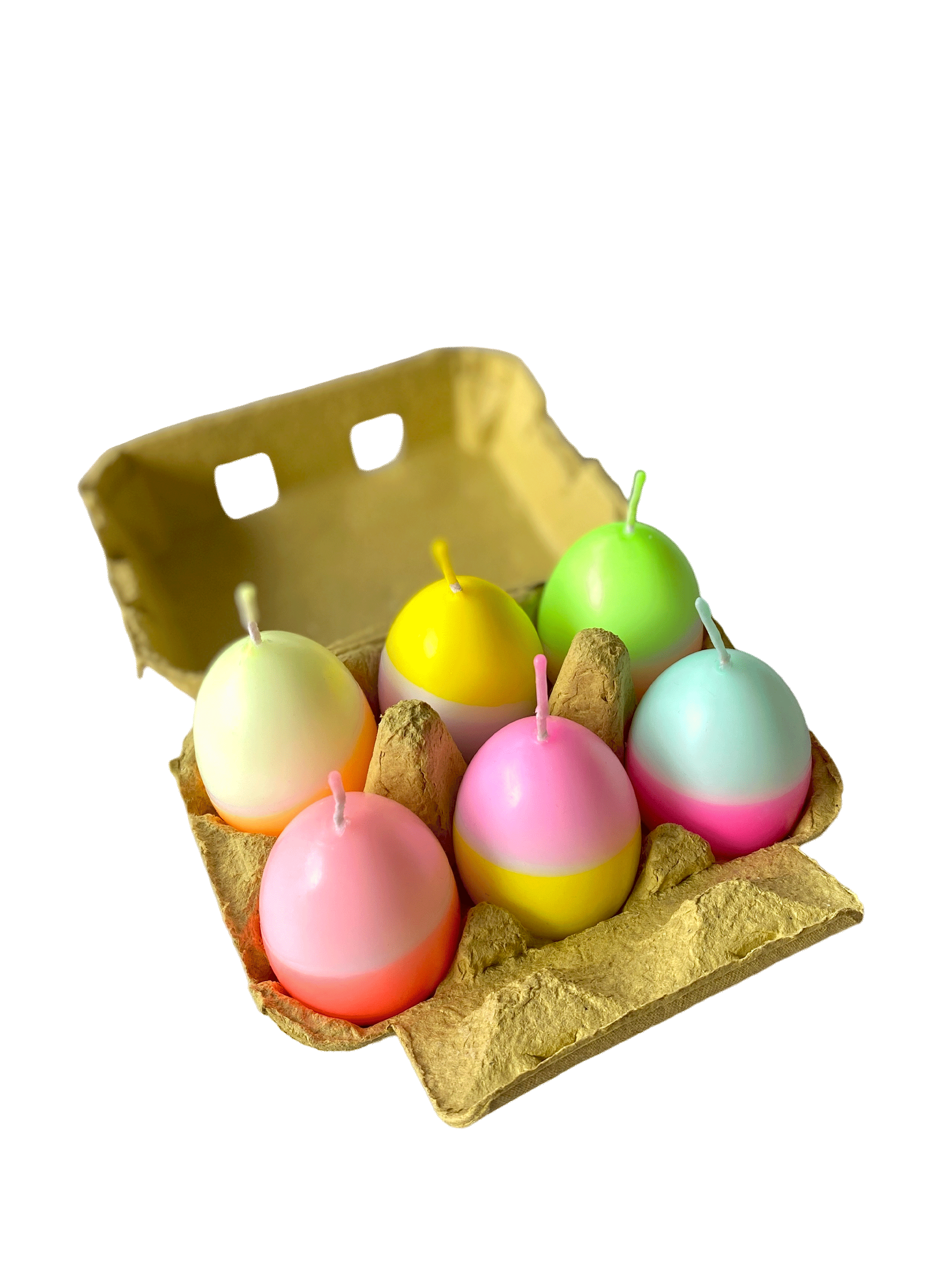 PINK STORIES Boîte bougies 6 oeufs Multicolore