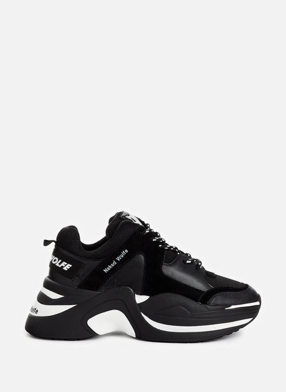 NAKED WOLFE Leather sneakers  Black