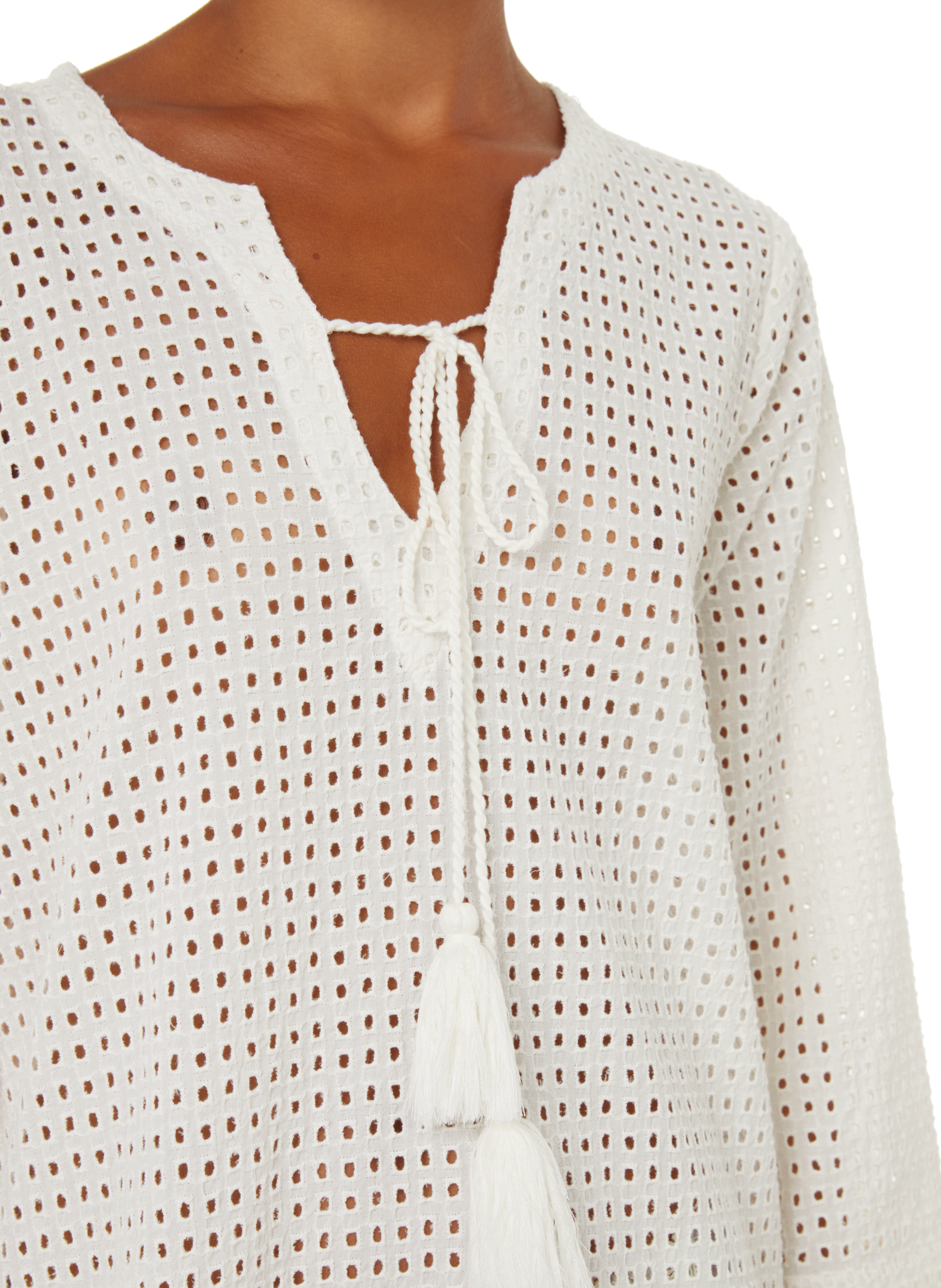 Robe Aline à broderie anglaise en coton SAISON 1865 Beige