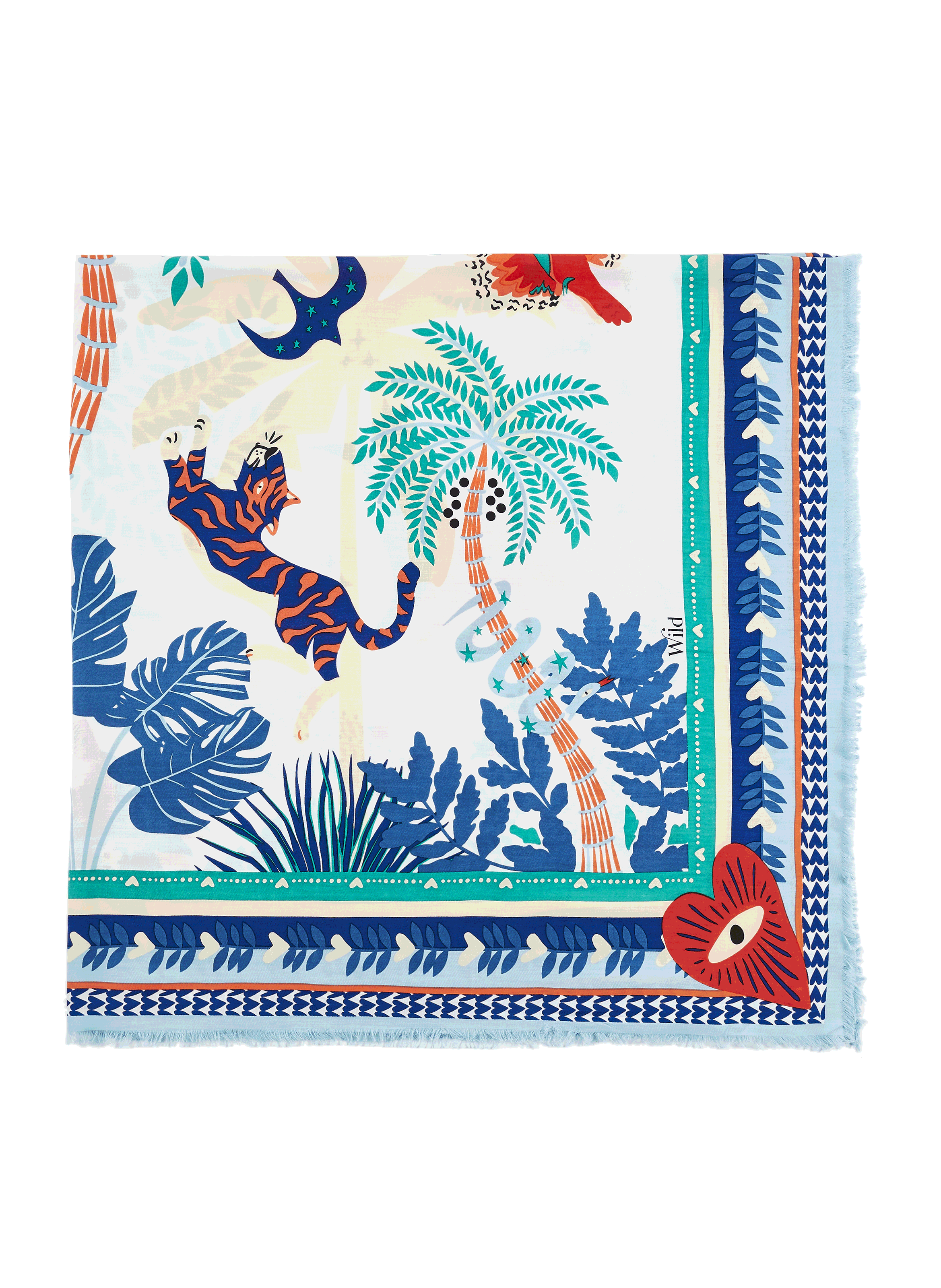 WILD Foulard à motif Ciaoamore Multicolore