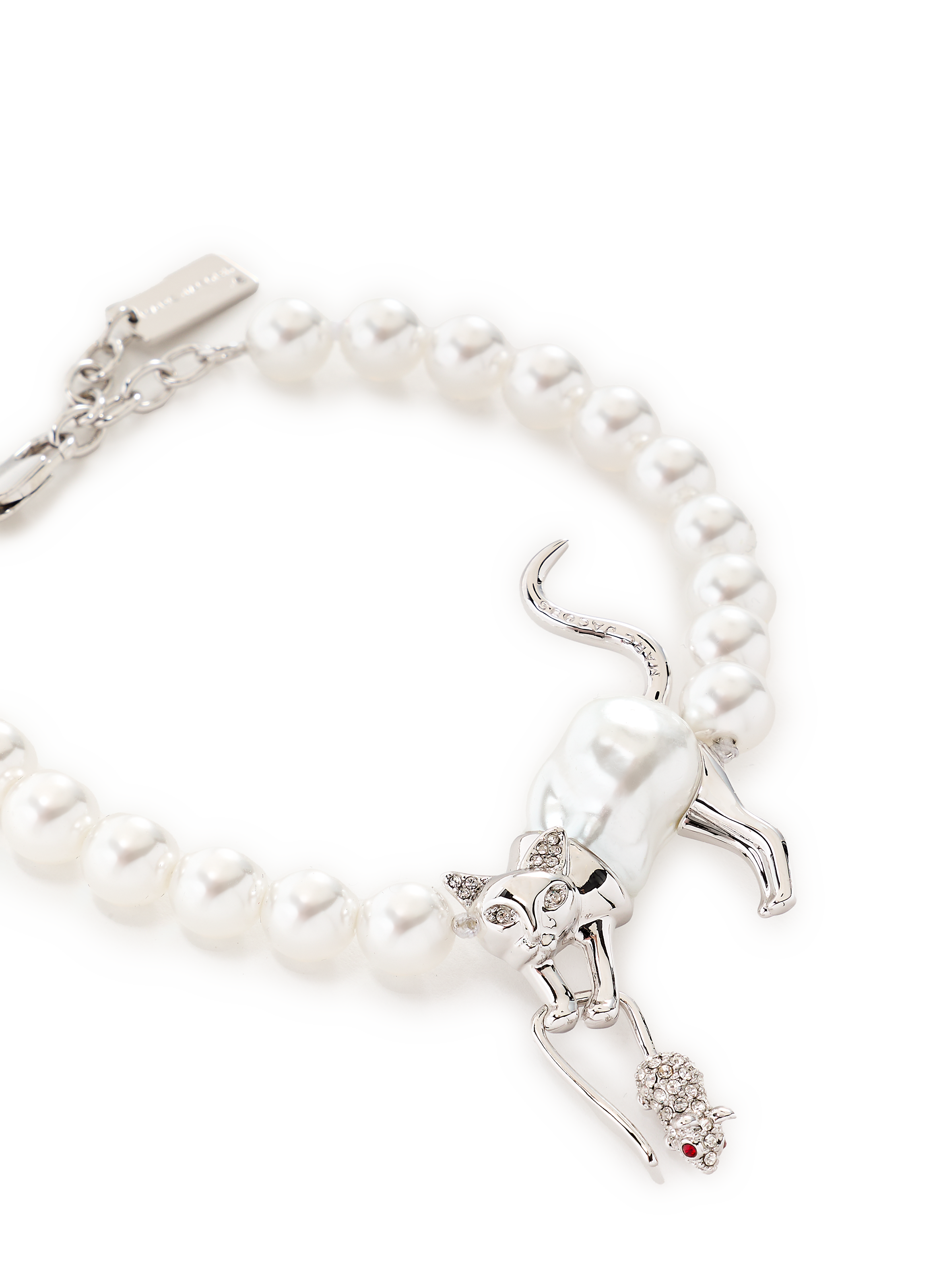 Bracelet perles Chat et souris  MARC JACOBS Argent