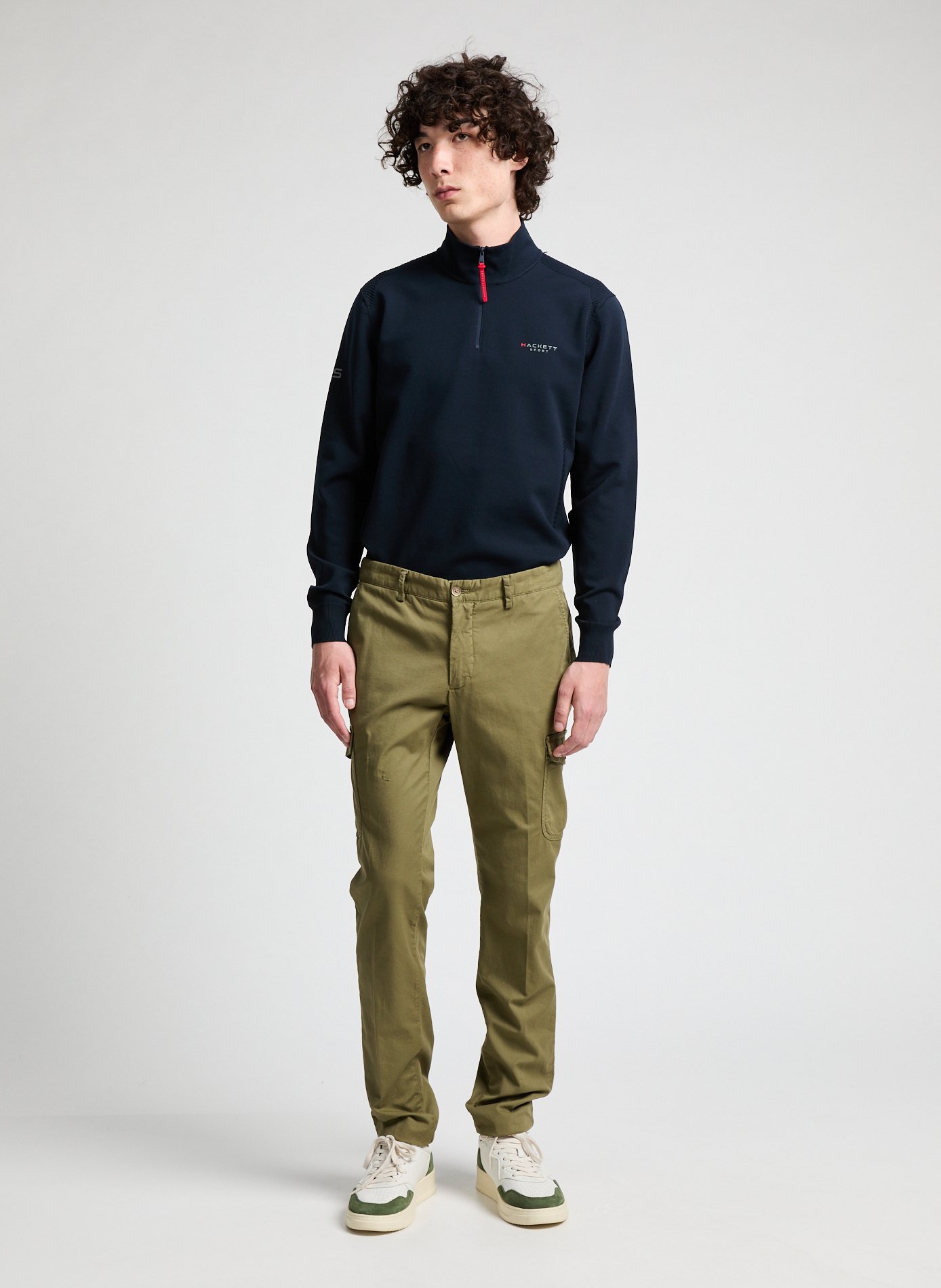 Pantalon cargo en coton HACKETT Vert