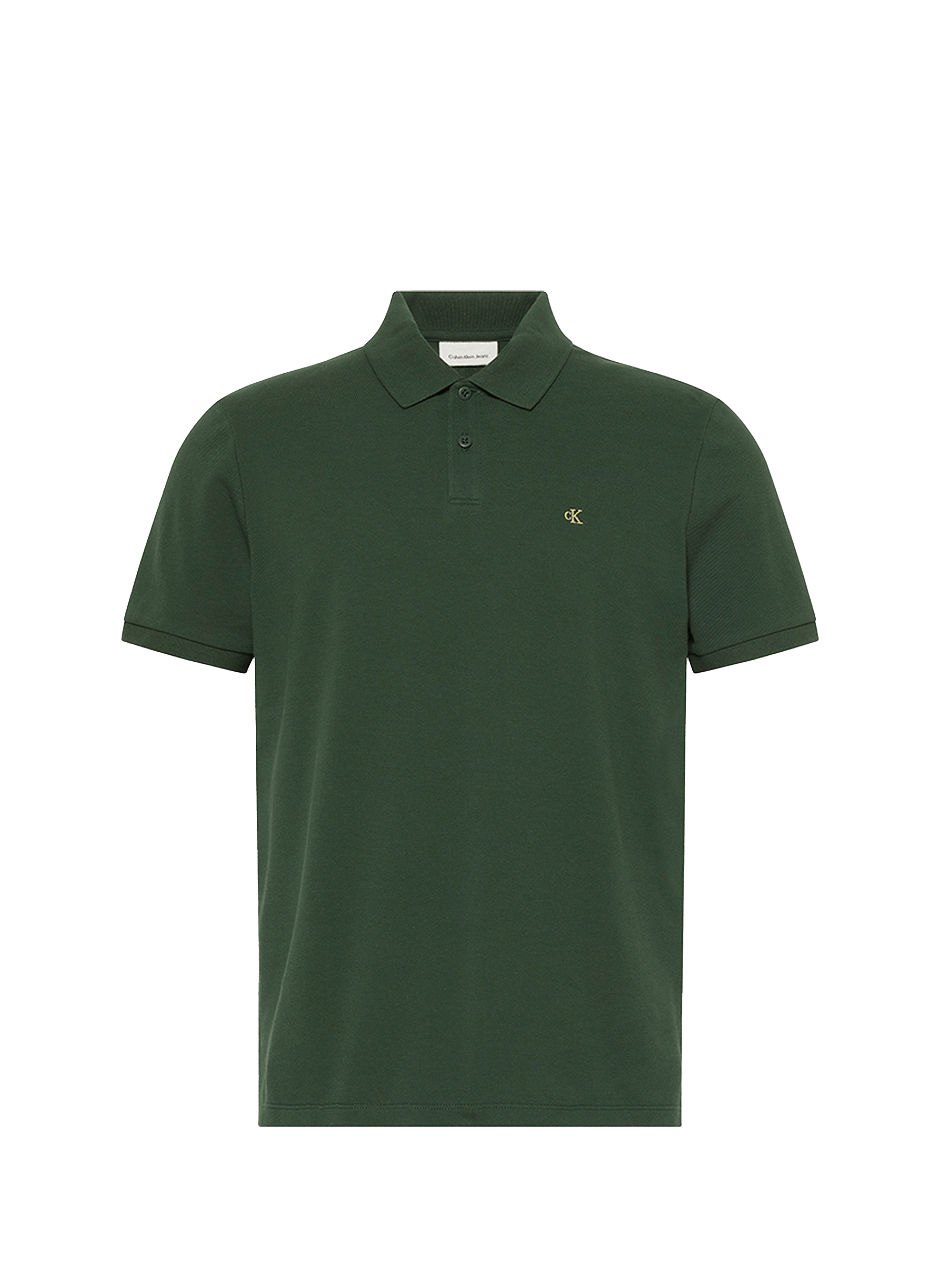 Polo manches courtes en coton CALVIN KLEIN Vert