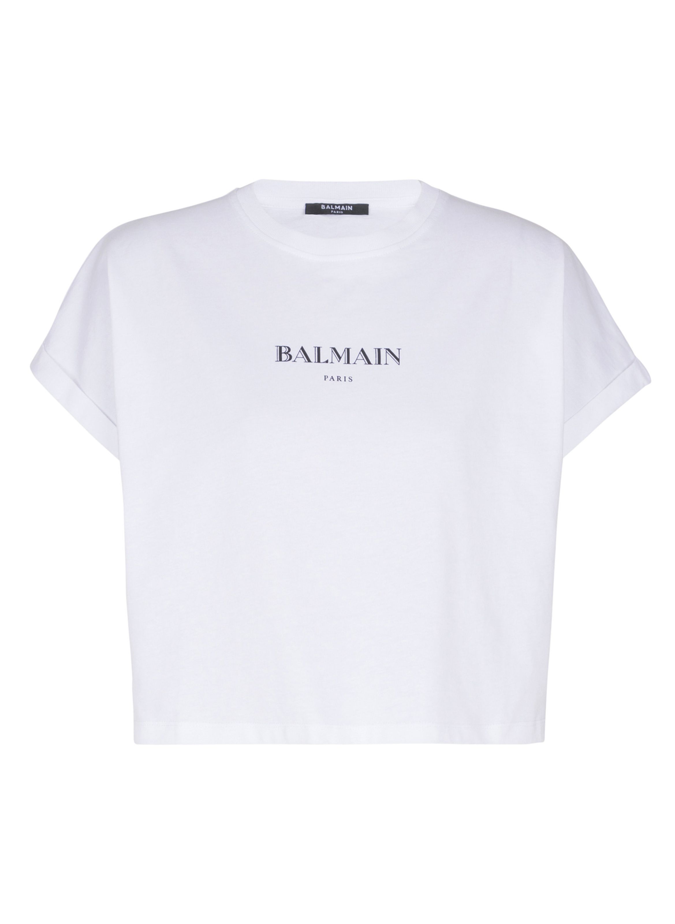 T-shirt court avec imprimé balmain BALMAIN Blanc