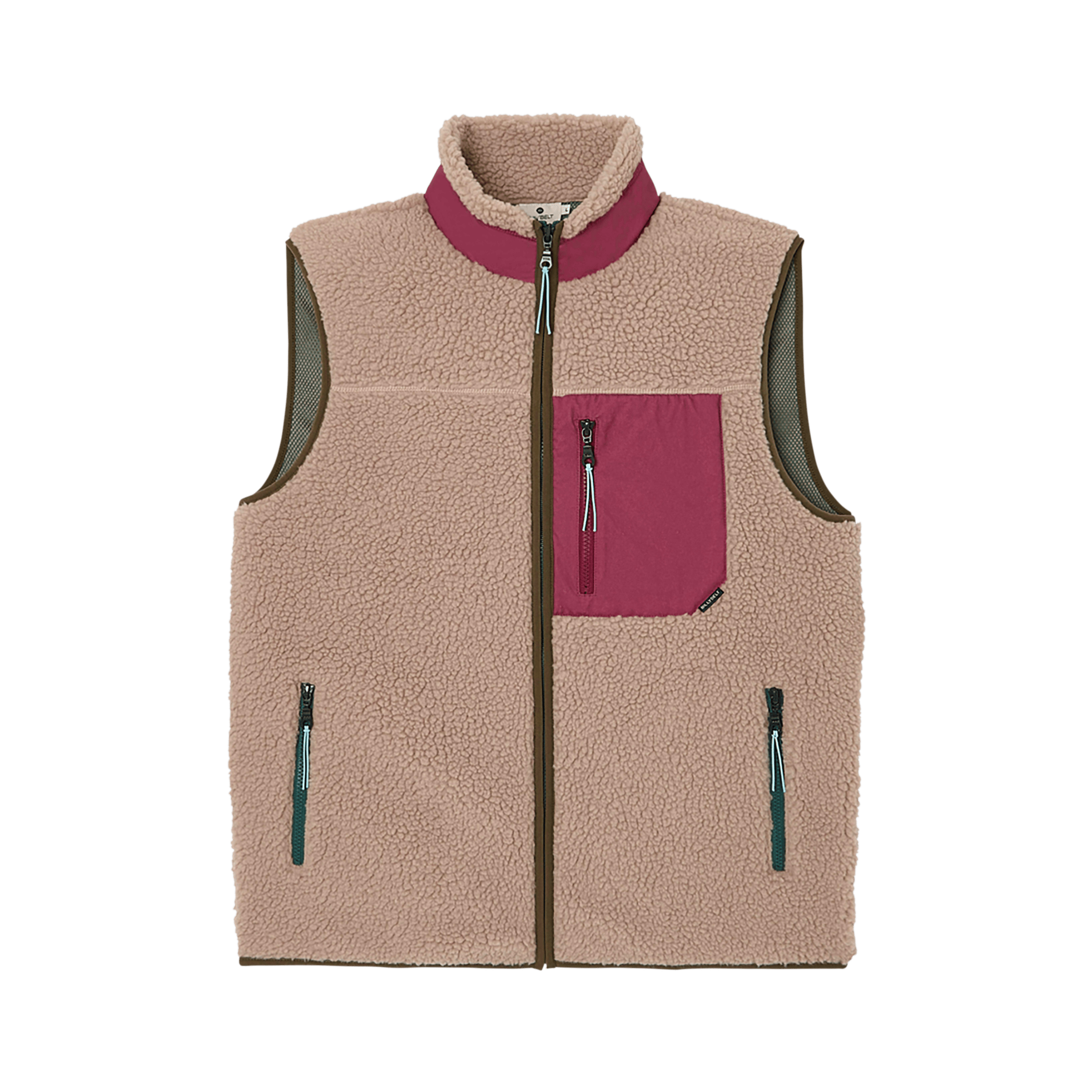 Veste sherpa zippée sans manches BILLYBELT Marron