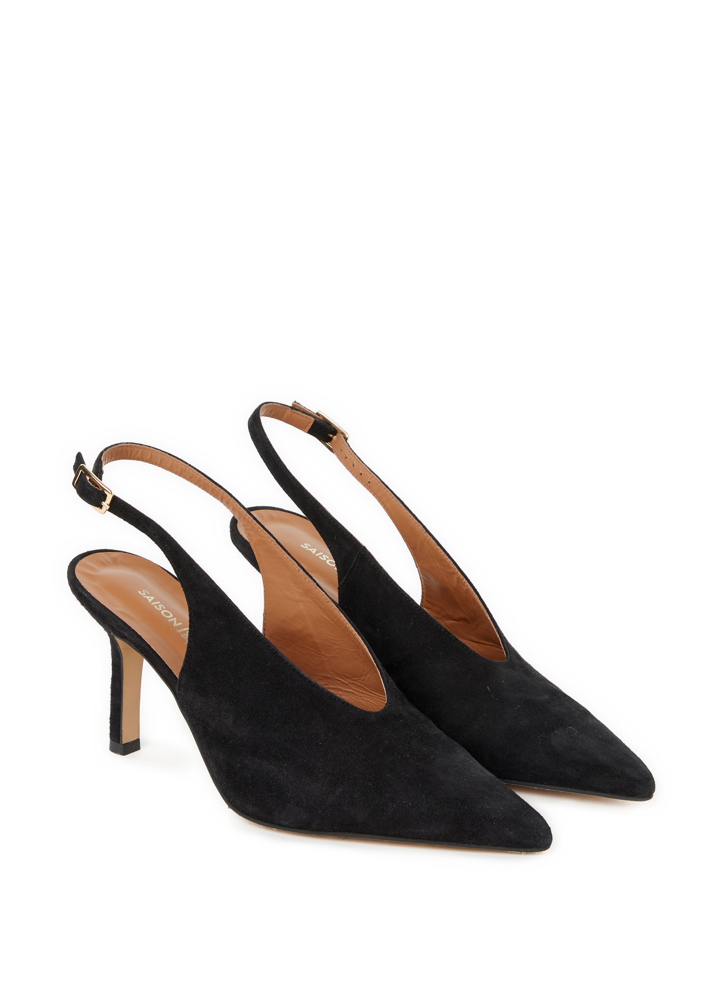 Sling-back Devil en cuir  SAISON 1865 Noir