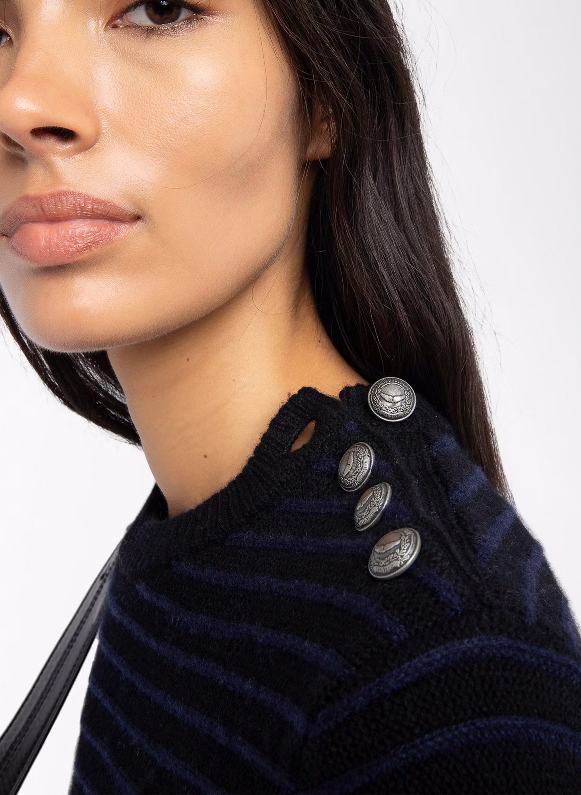 Robe courte col rond en laine mélangée maltyd ZADIG&VOLTAIRE Noir