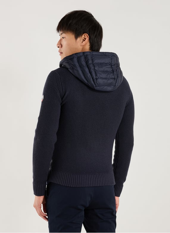 Veste droite bi-matière | Bleu by JOTT Veste droite bi-matière Bleu