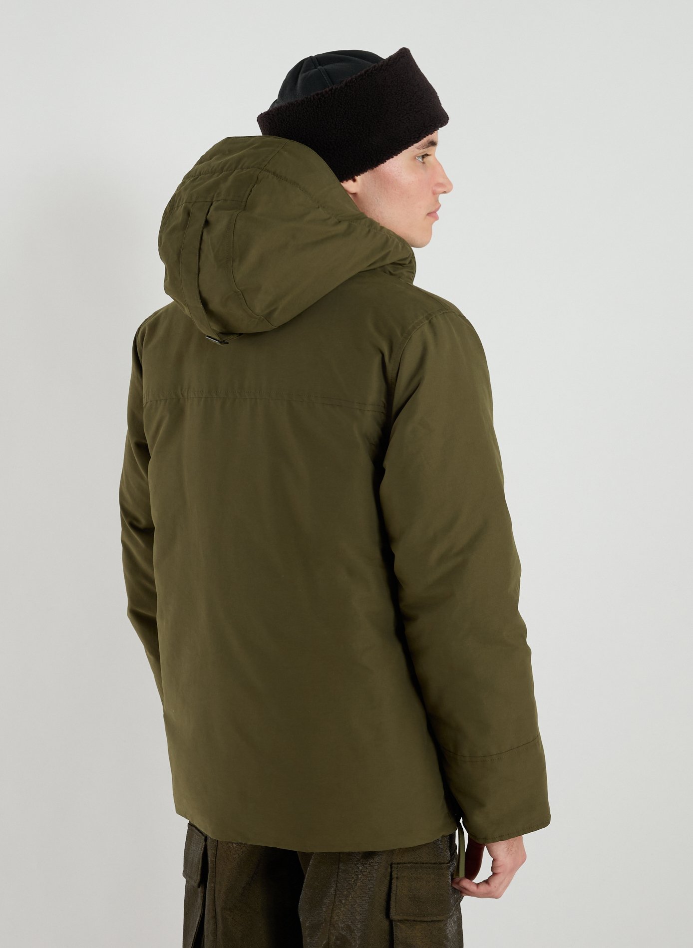 Parka with removable hood in blended cotton CANADA GOOSE Green
