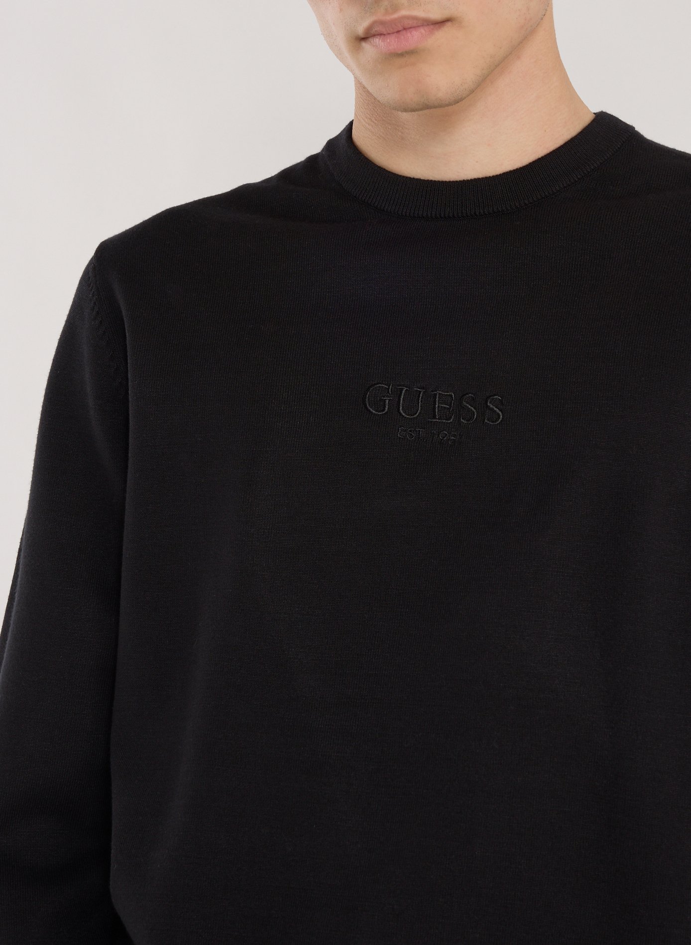 Straight logo sweater GUESS Black