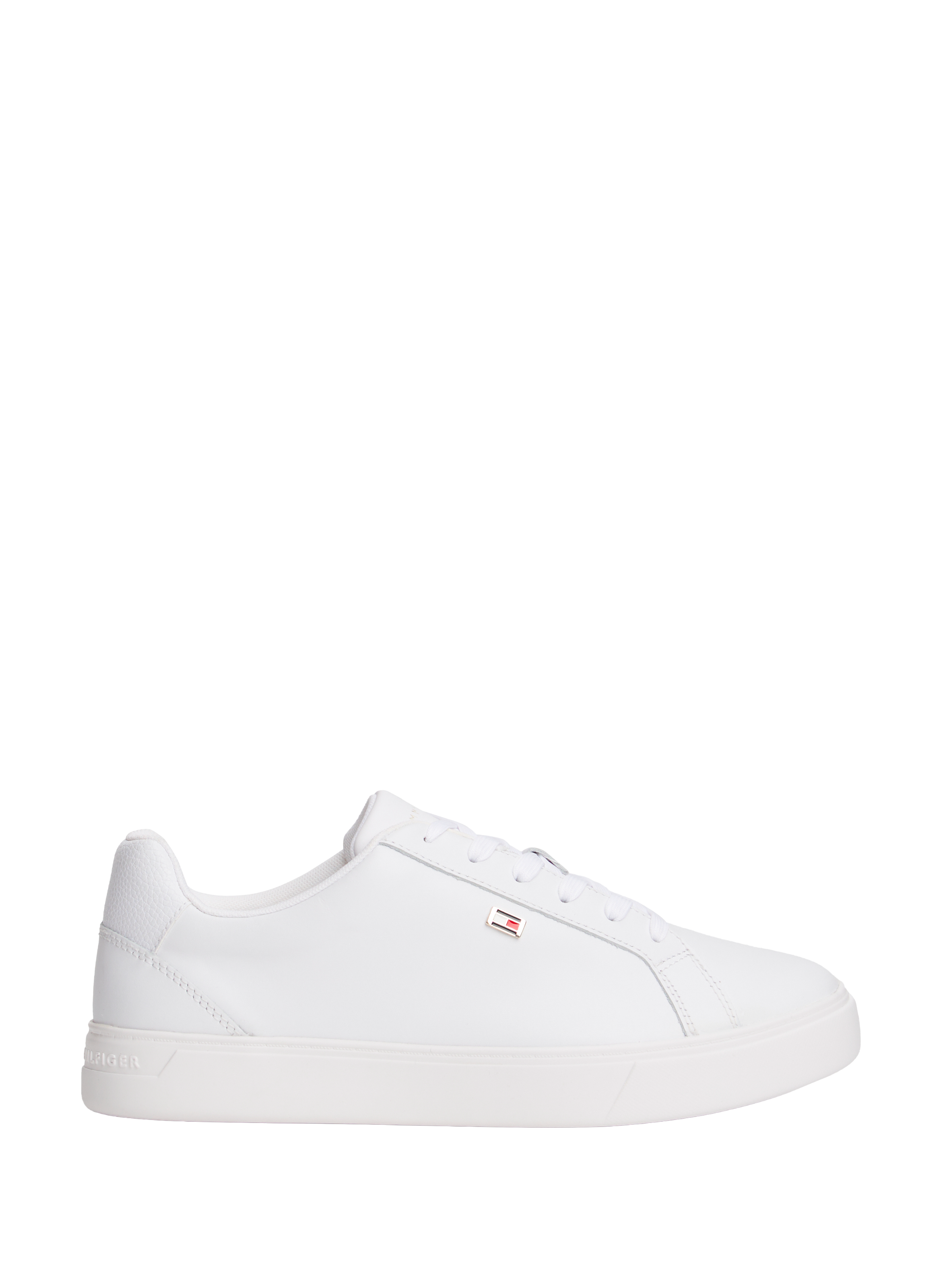 TOMMY HILFIGER Leather sneakers with flag White