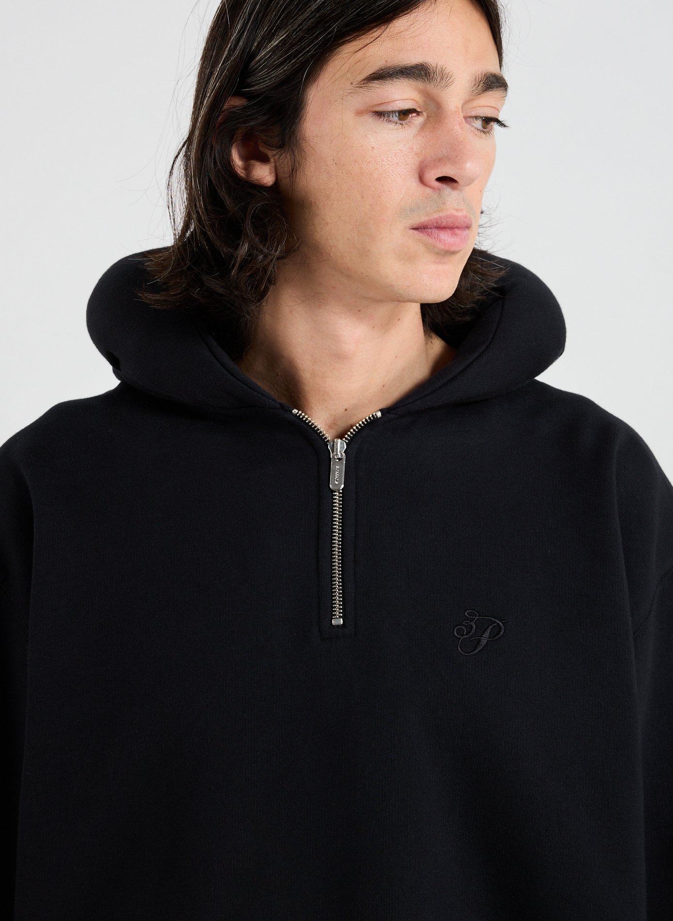 Sweatshirt à col coussin en coton 3 PARADIS Noir