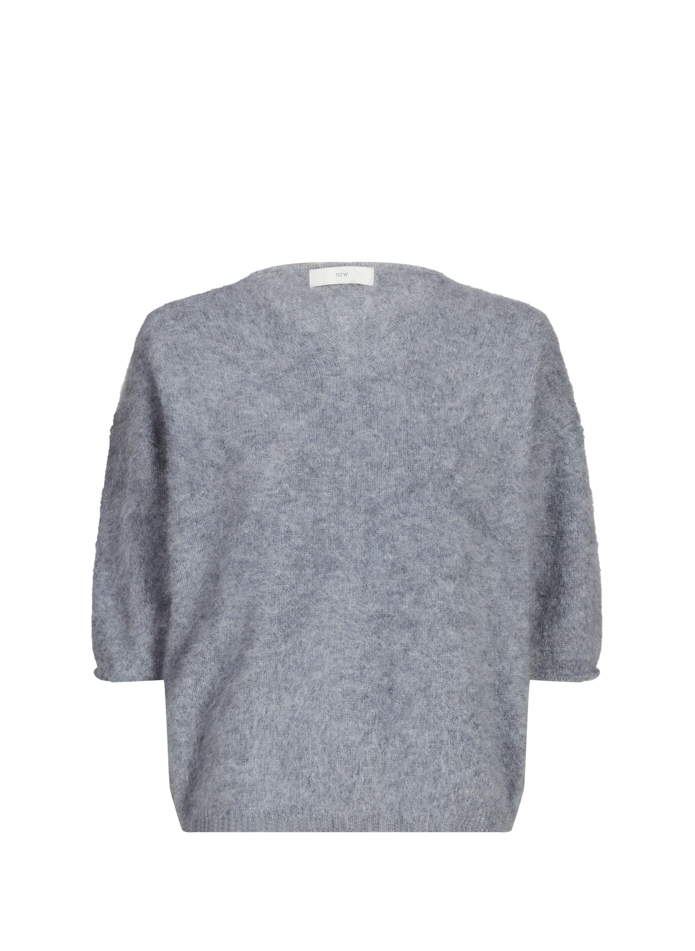 Pull manches courtes en cachemire R2W Gris