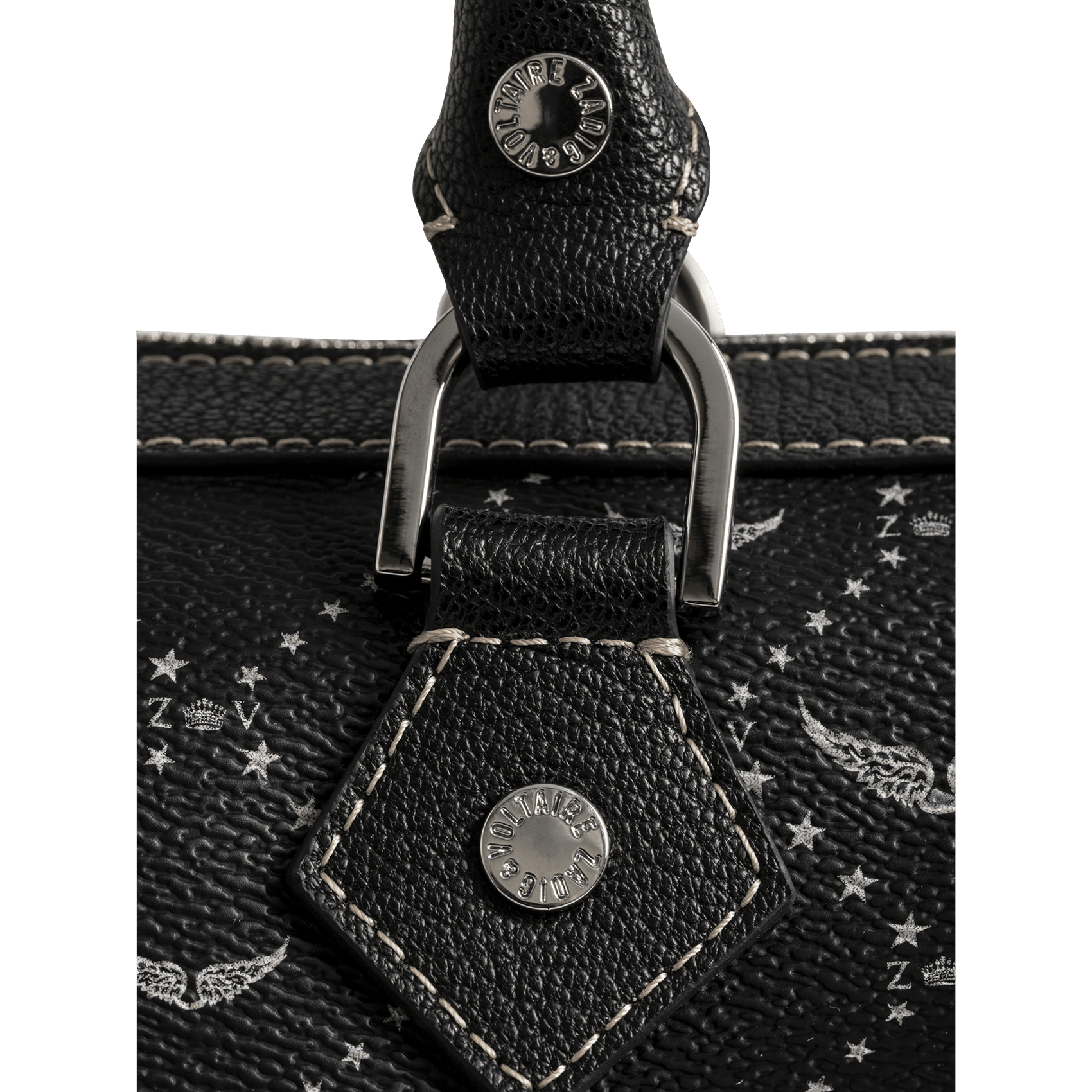 Sac porté main imprimé sunny ZADIG&VOLTAIRE Noir