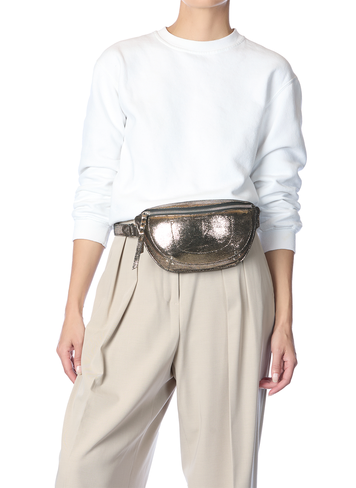 Lino leather belt bag JÉRÔME DREYFUSS Golden