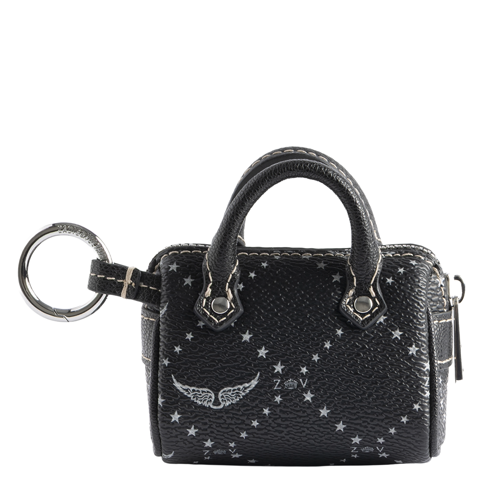 Porte-clés sac imprimé sunny ZADIG&VOLTAIRE Noir