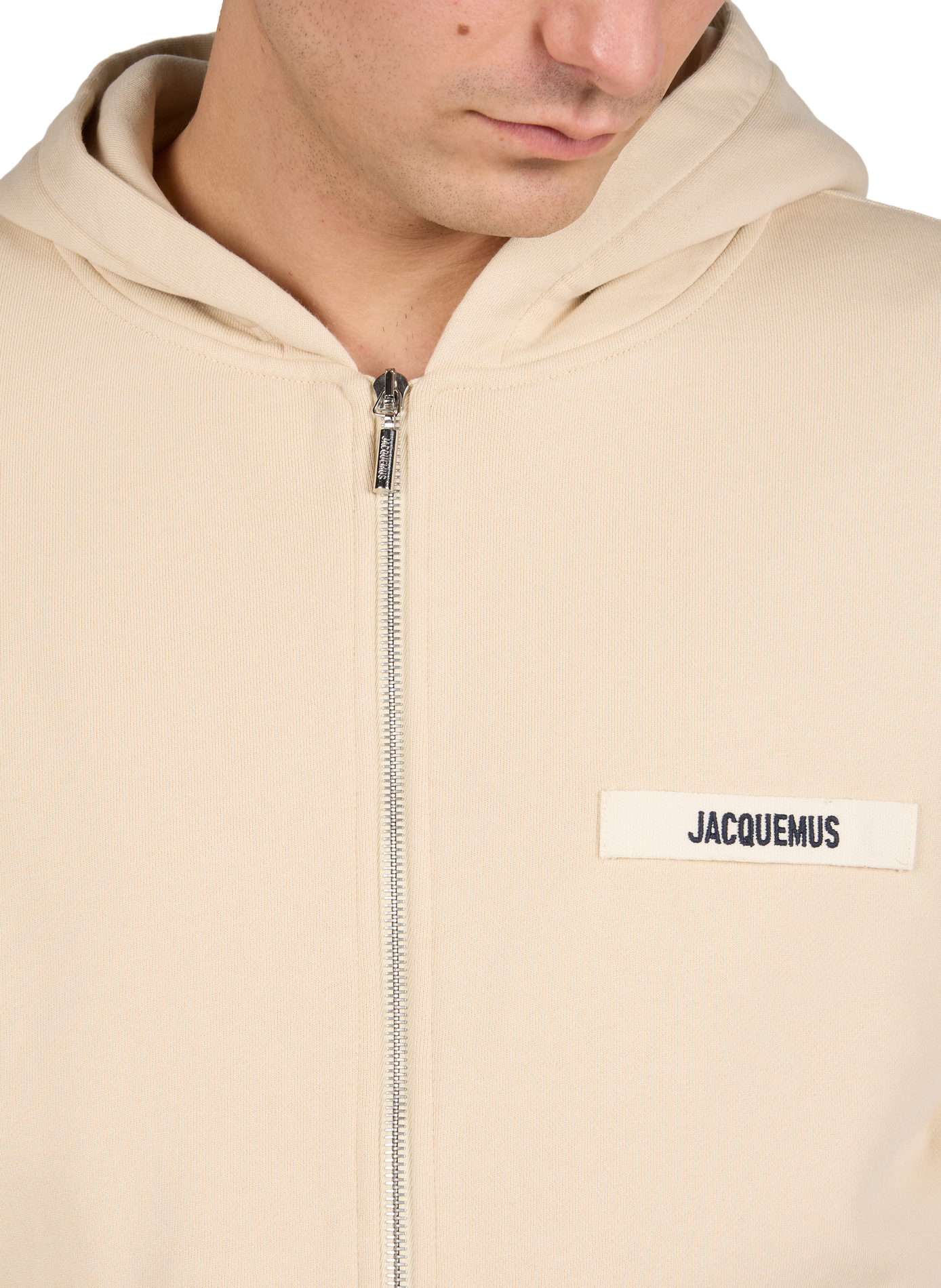 The hoodie Zip gros grain JACQUEMUS Beige