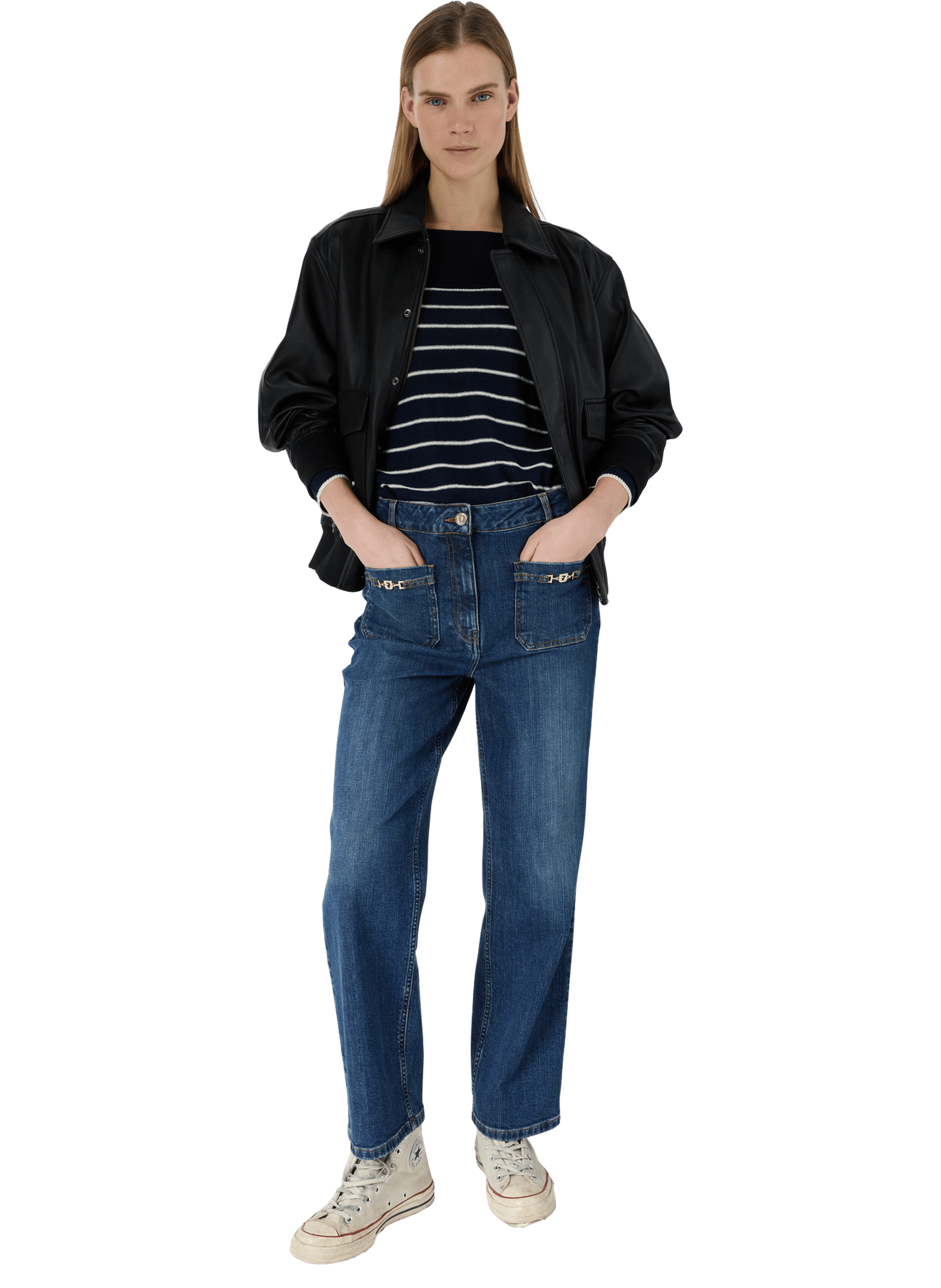 Jean droit à mors dorés - ARLINA GERARD DAREL Bleu