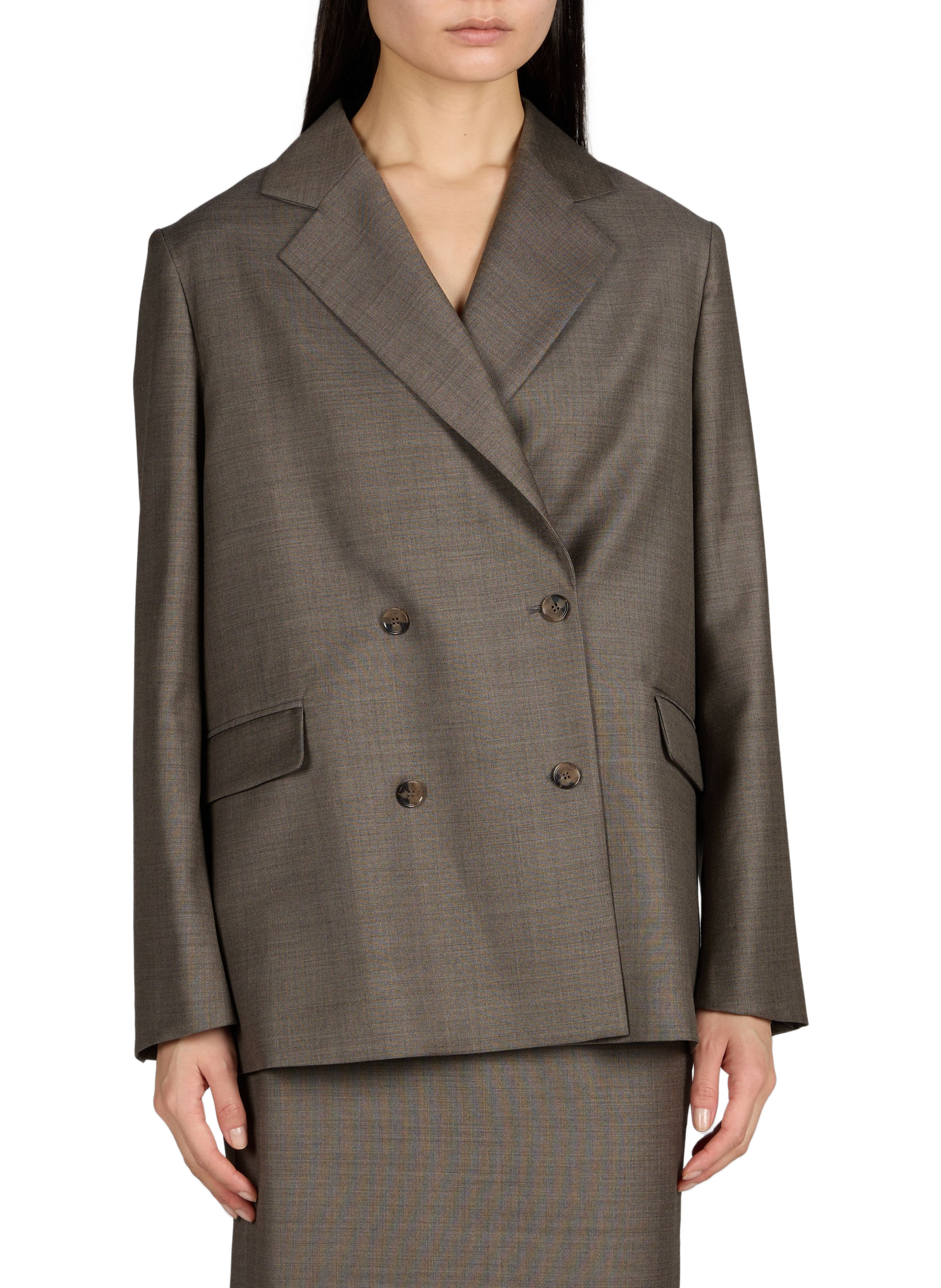 Donau wool tailored collar jacket LOULOU DE SAISON Black
