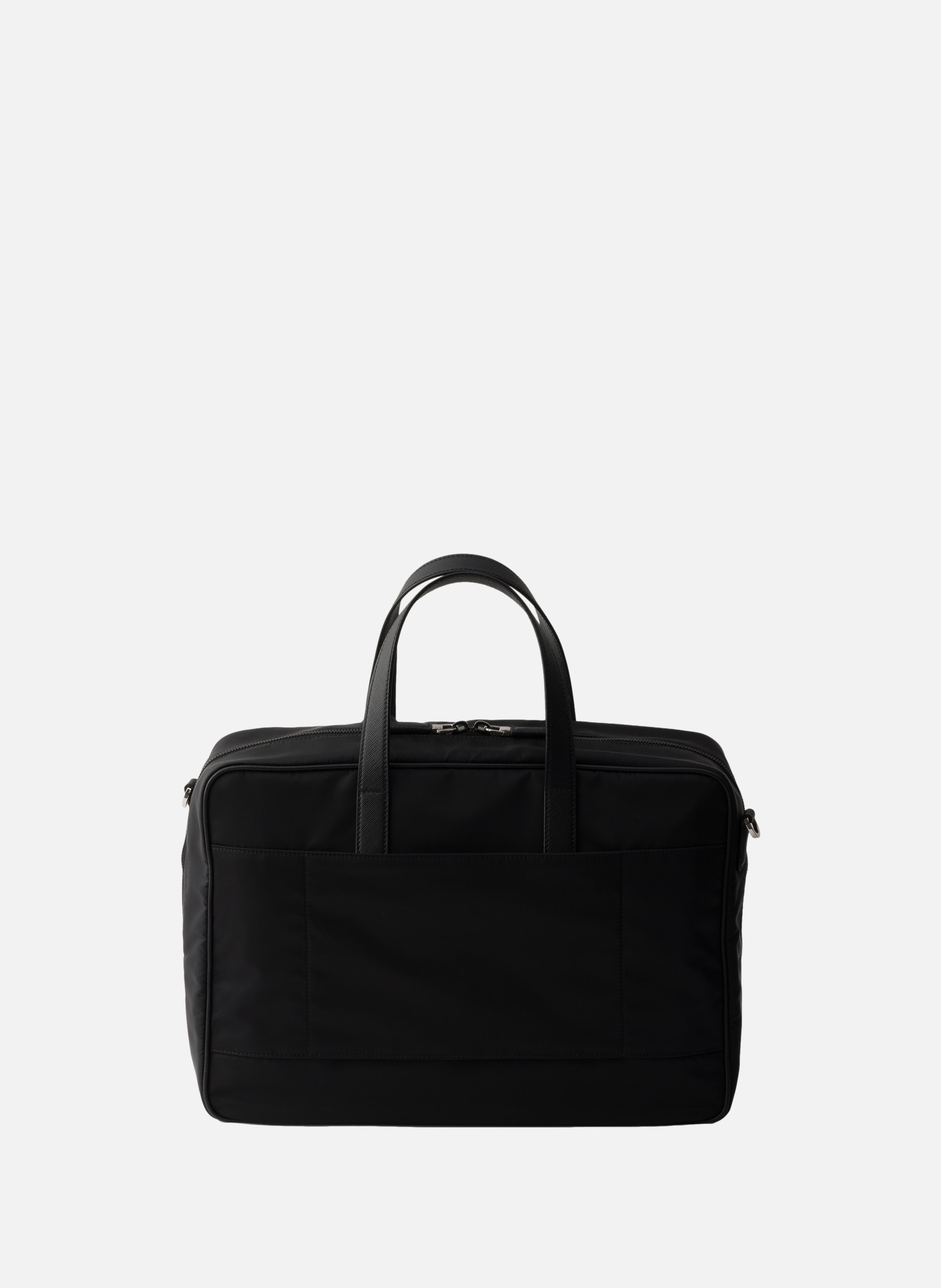 Briefcase en re-nylon et cuir saffiano PRADA Noir