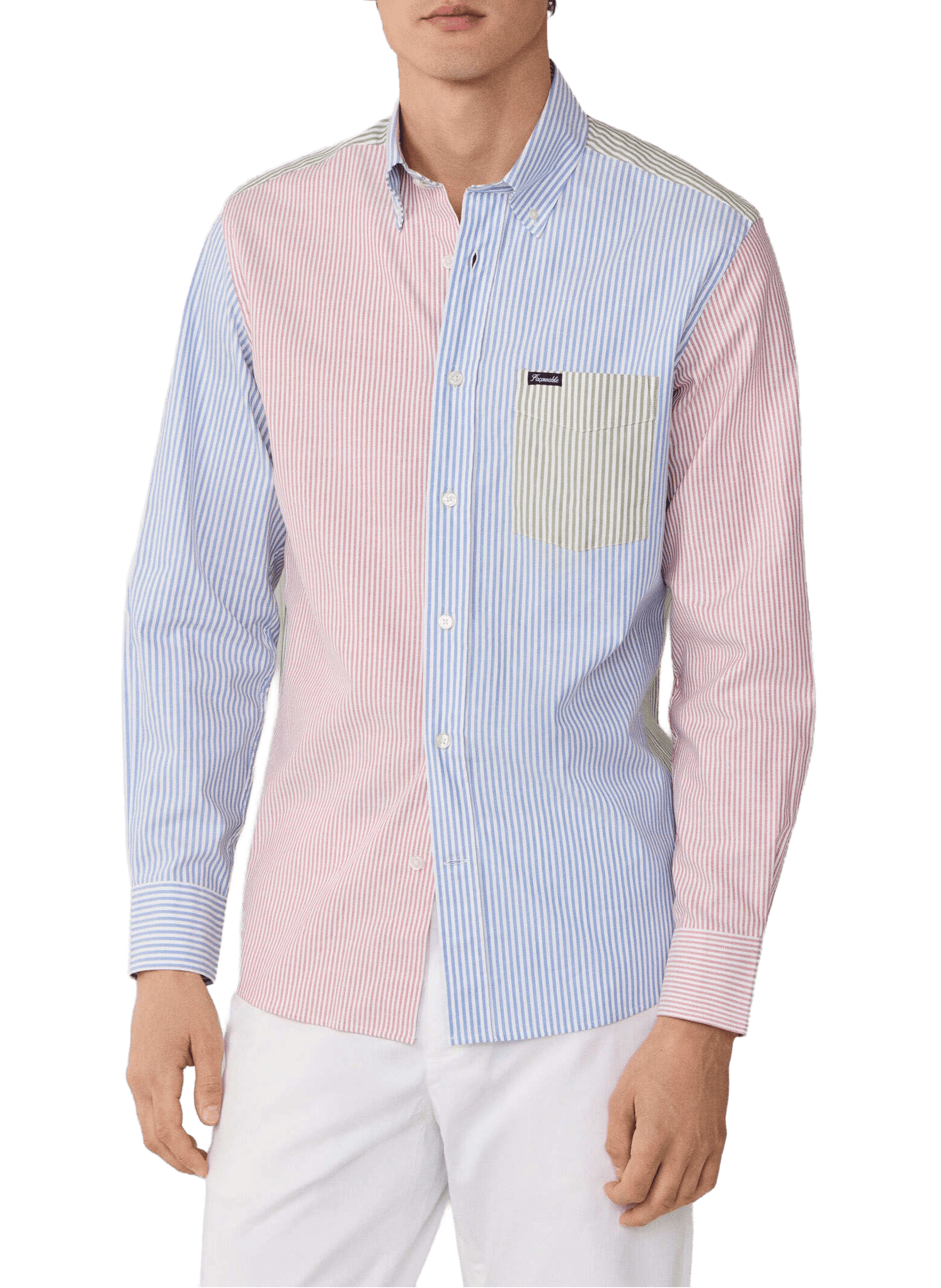 Striped cotton shirt FACONNABLE Red