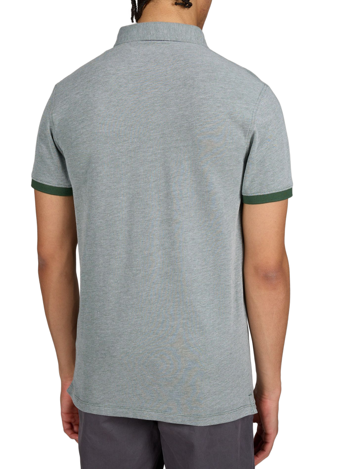 Short-sleeved knit polo in mottled fabric TIMBERLAND Green