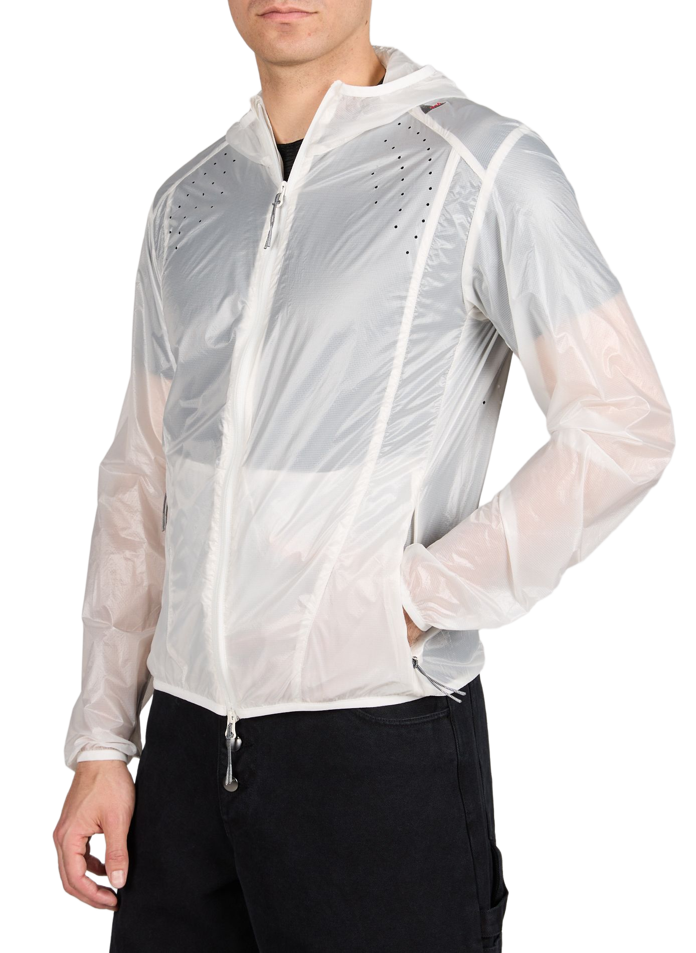 Waterproof hooded jacket | White ROA Men