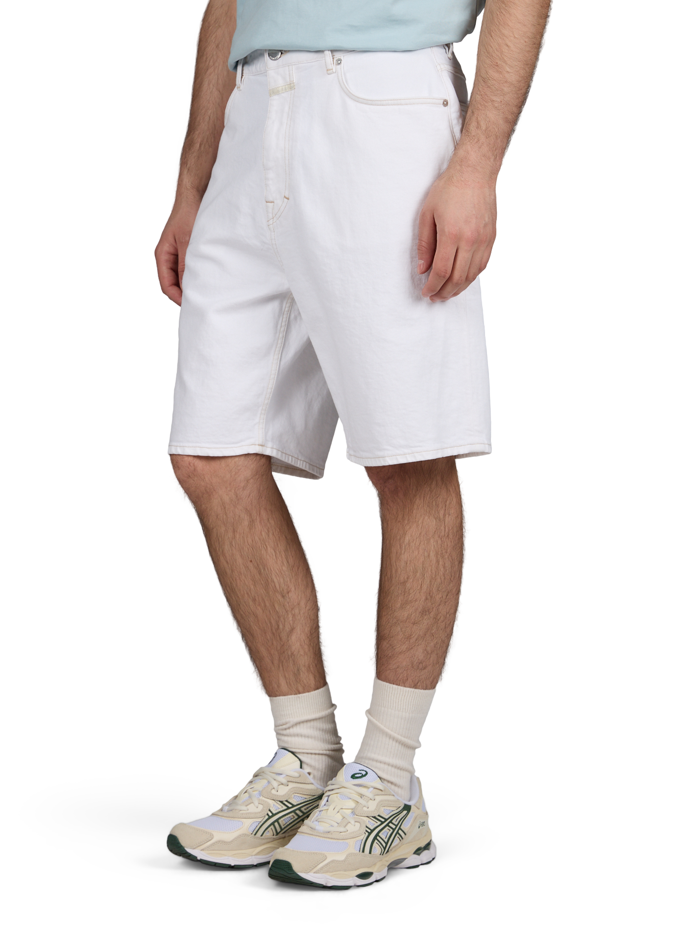 Bermuda droit en denim de coton mélangé CLOSED