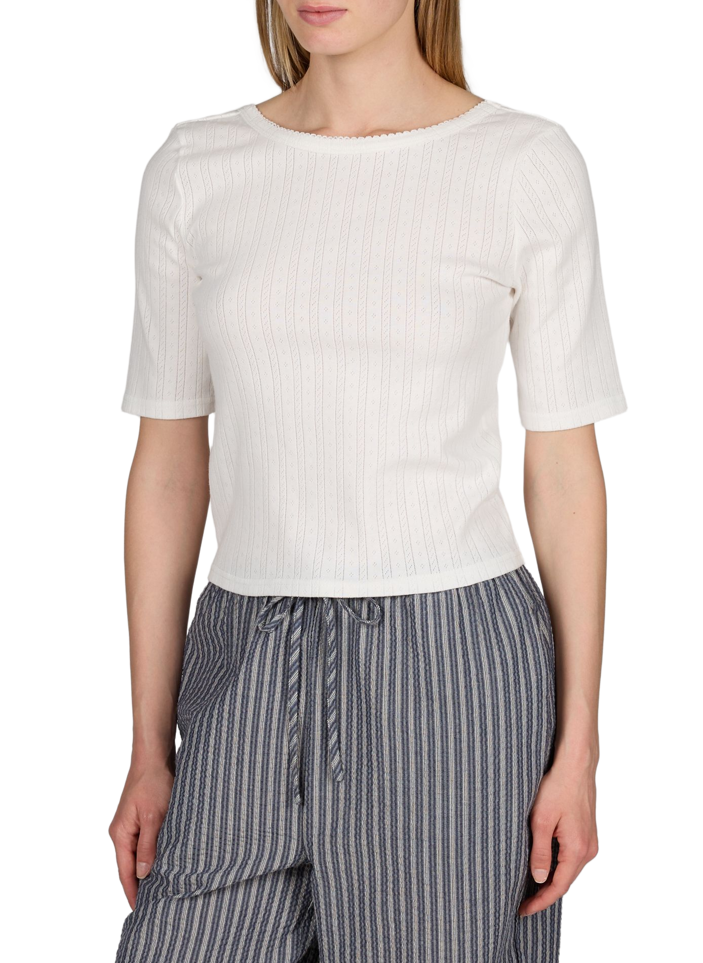 Charlotte cotton t-shirt GARANCE White