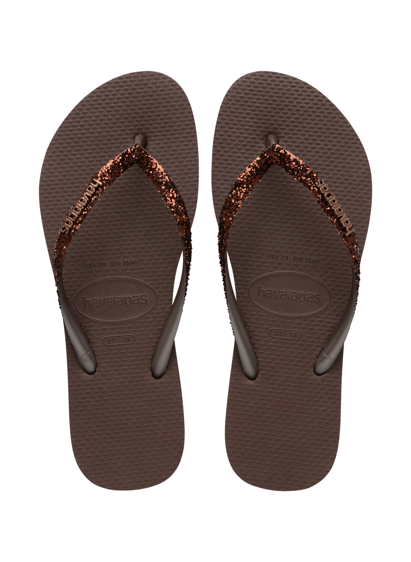 Tongs Glitter HAVAIANAS Marron
