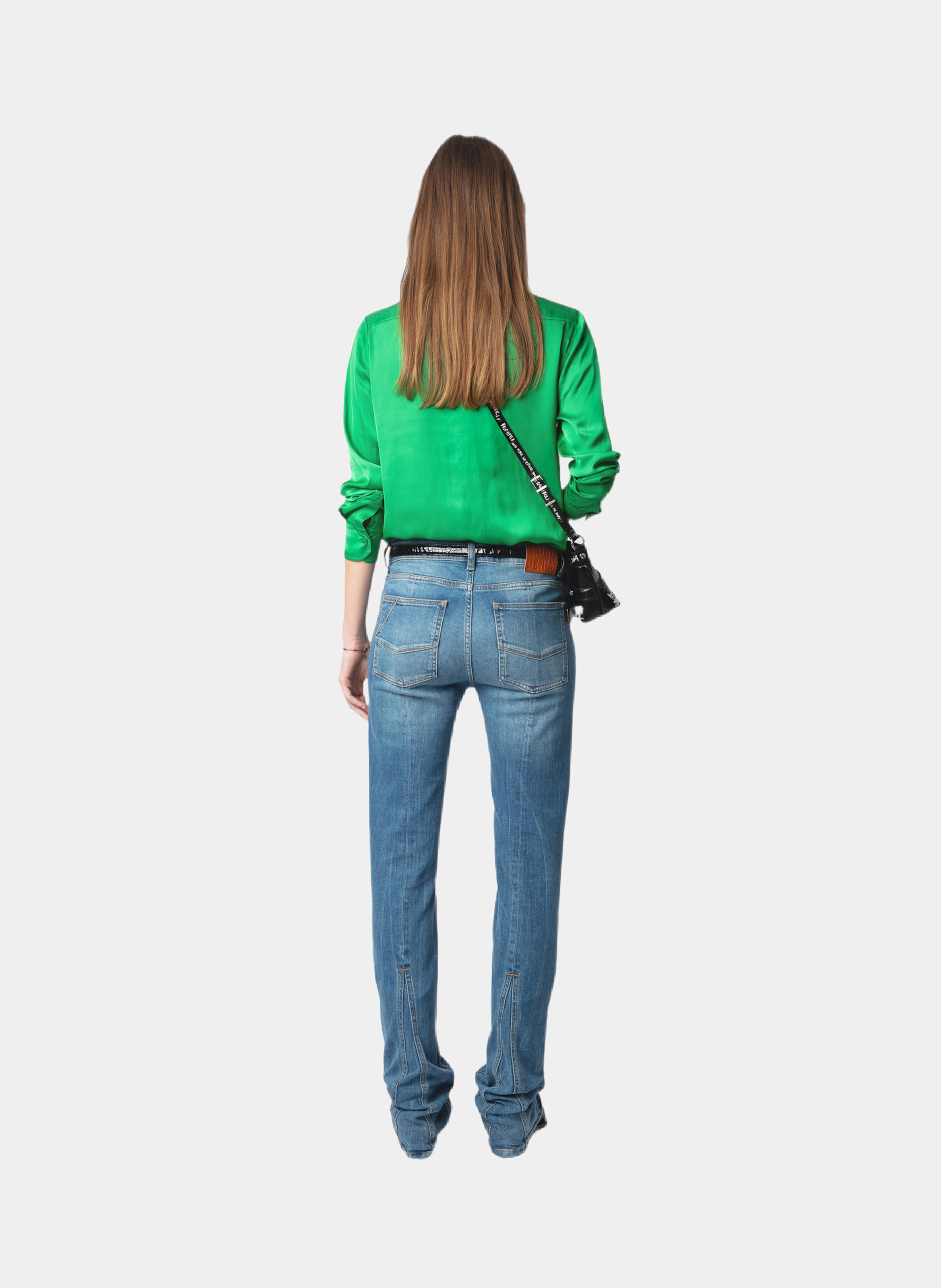 Chemise col lavallière satinée tulba | Vert ZADIG&VOLTAIRE Femme