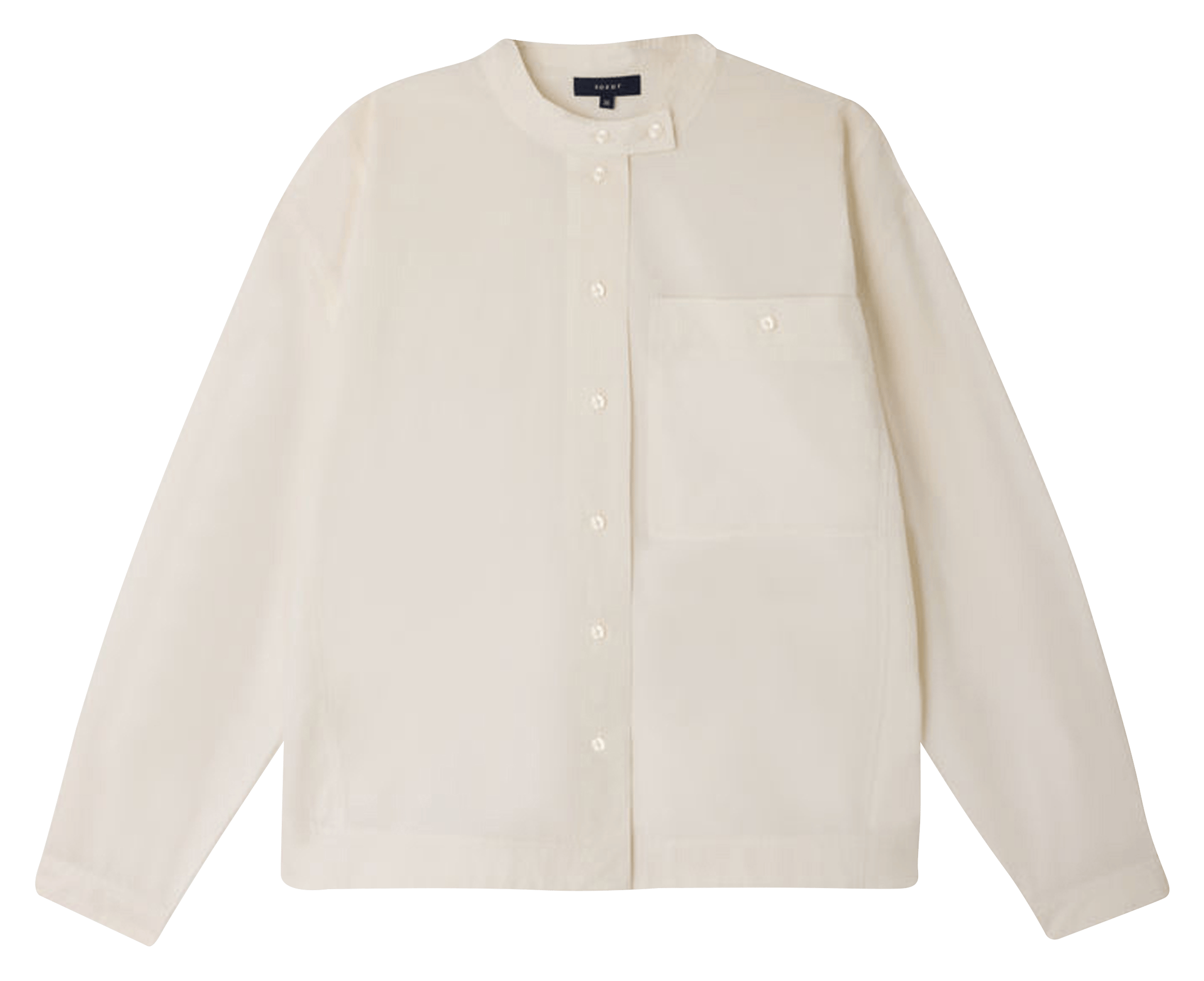 Chemise col rond en coton bio chypre SOEUR Blanc