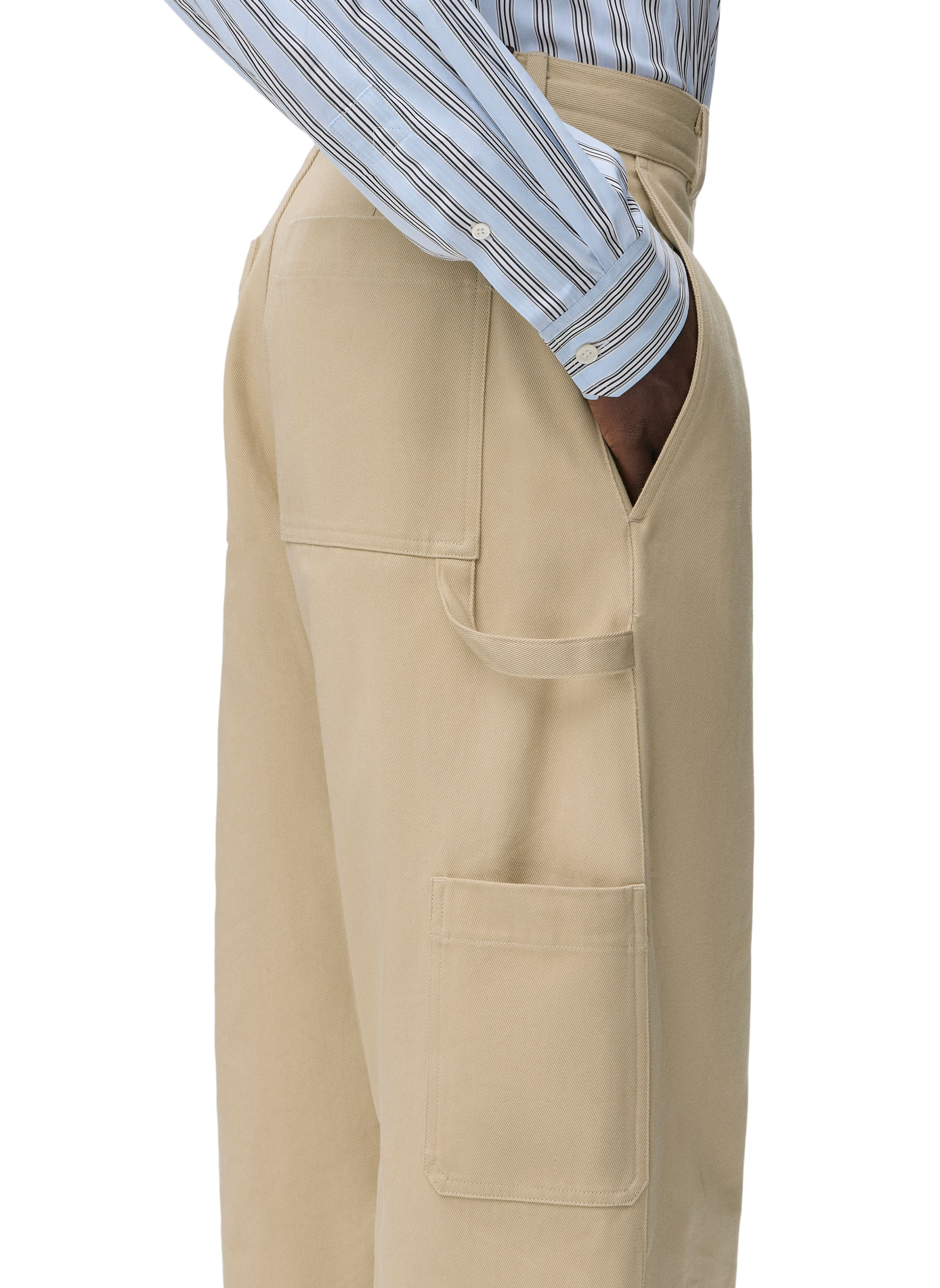 Cotton twill trousers LOEWE Beige