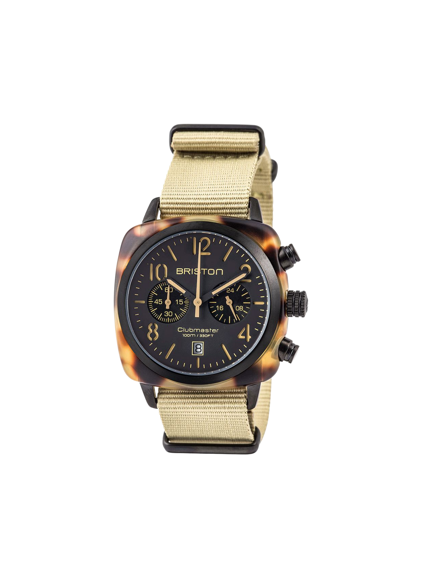 Montre Clubmaster Classic Chrono en nylon BRISTON Noir