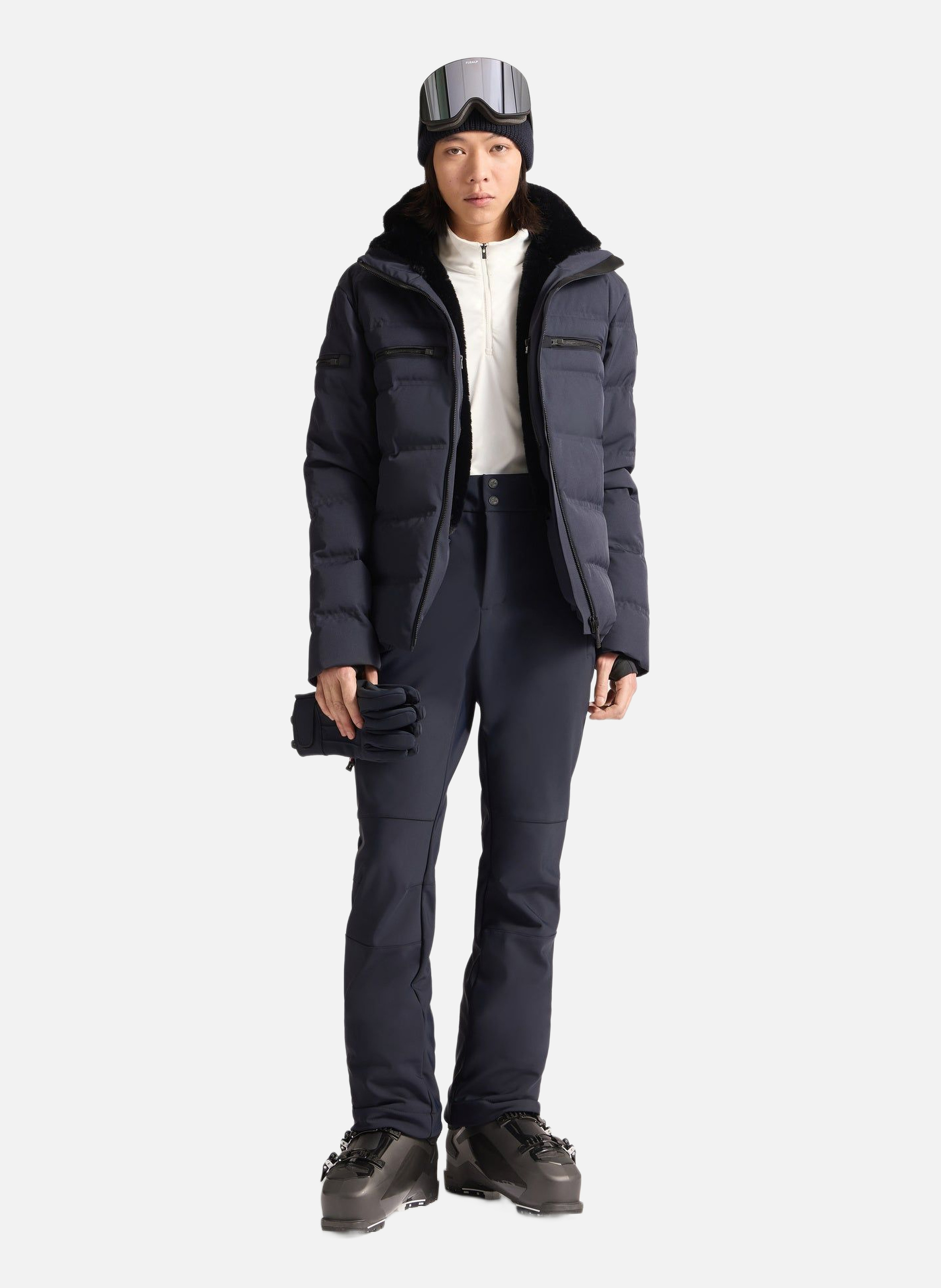 Veste de ski berlioz col montant coupe regular FUSALP Bleu