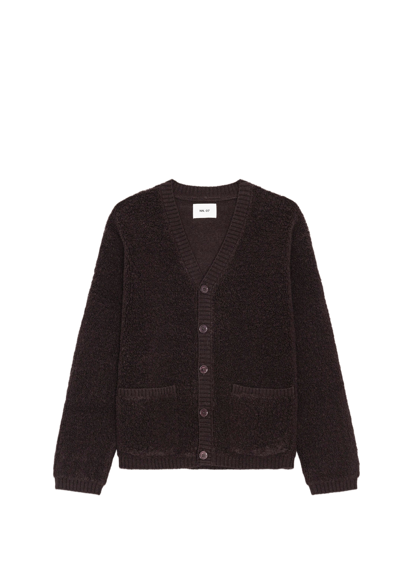 Straight Fleece Wool Cardigan NN.07 Brown