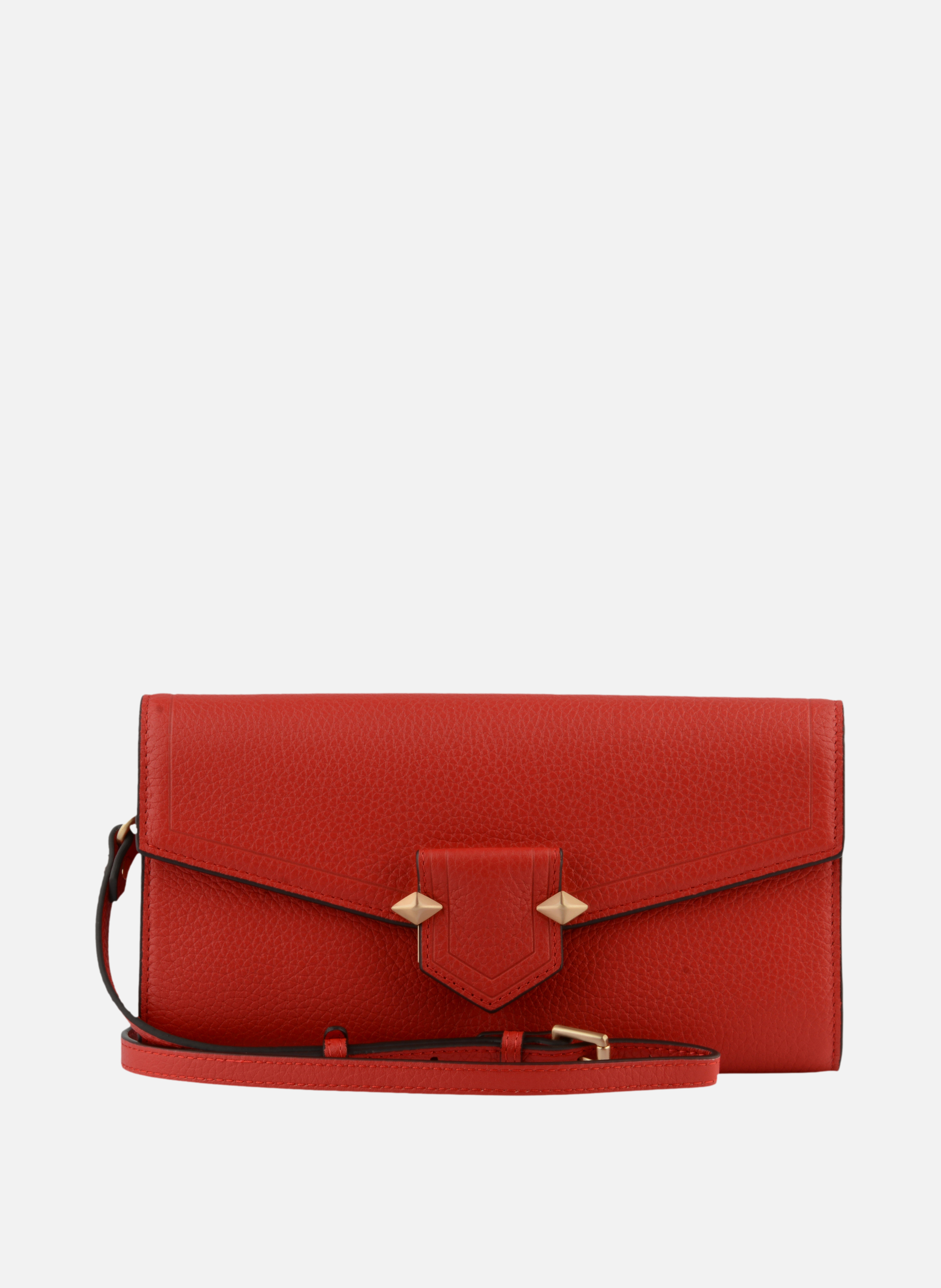Sèvres | sac besace gm en cuir de vachette POURCHET Rouge