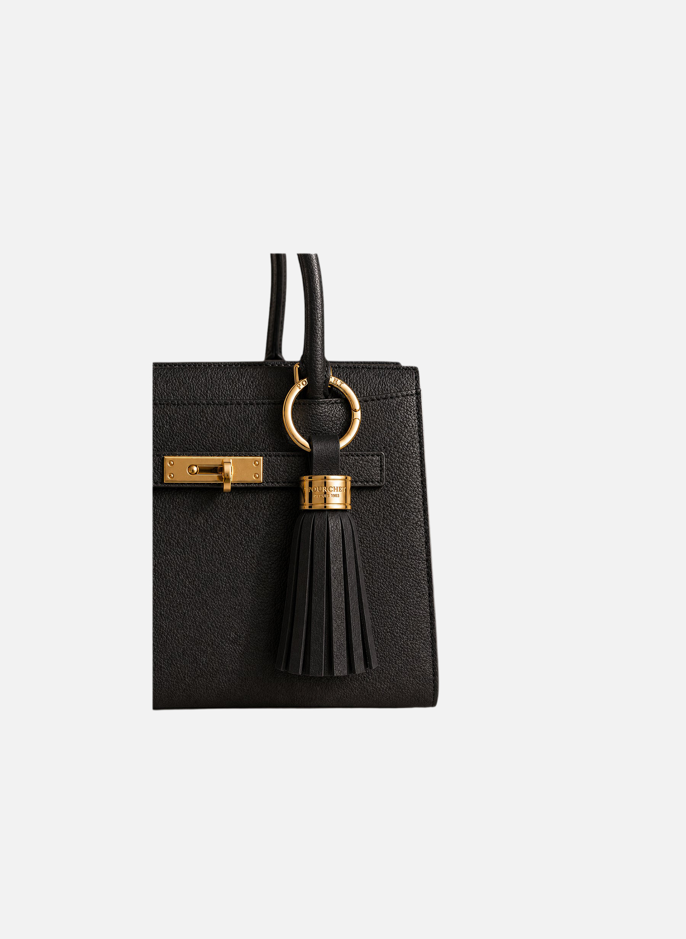 Accessoires | porte-clés en métal et cuir POURCHET Noir