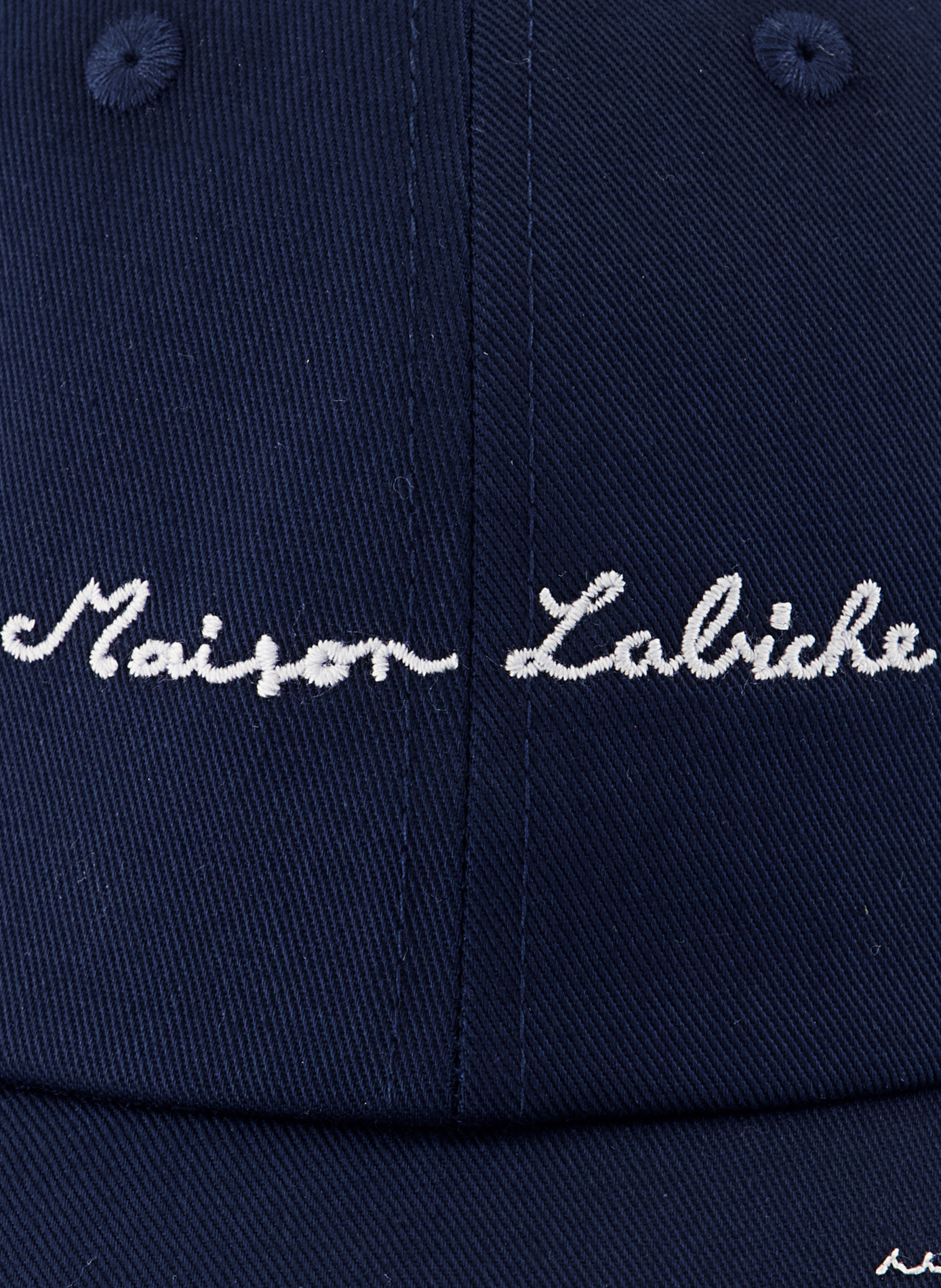 Beaumont Breakfast cap with embroidered logo in cotton MAISON LABICHE Blue