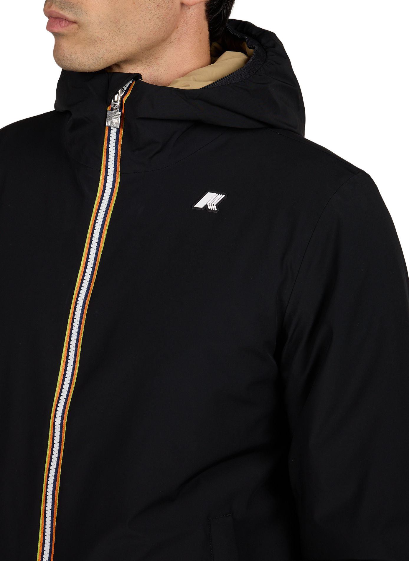 Parka with high collar K-WAY Black
