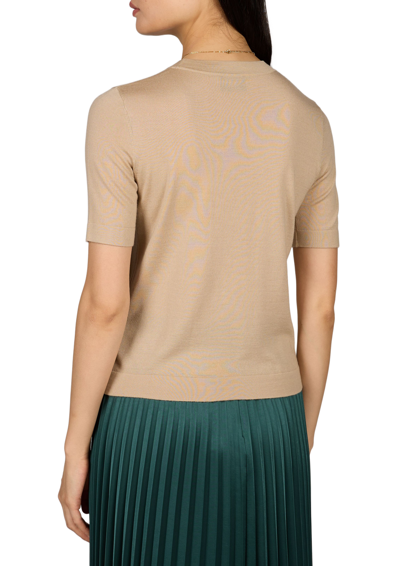 Short-sleeve wool blend sweater MAX MARA WEEK END Beige