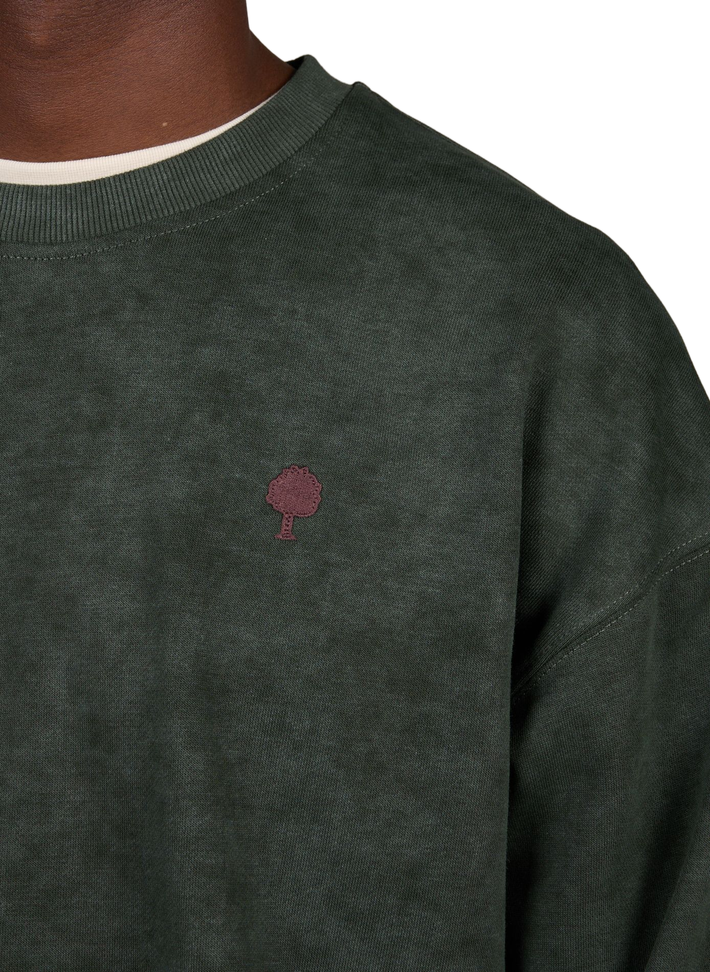 Straight cotton-blend sweatshirt FAGUO Green