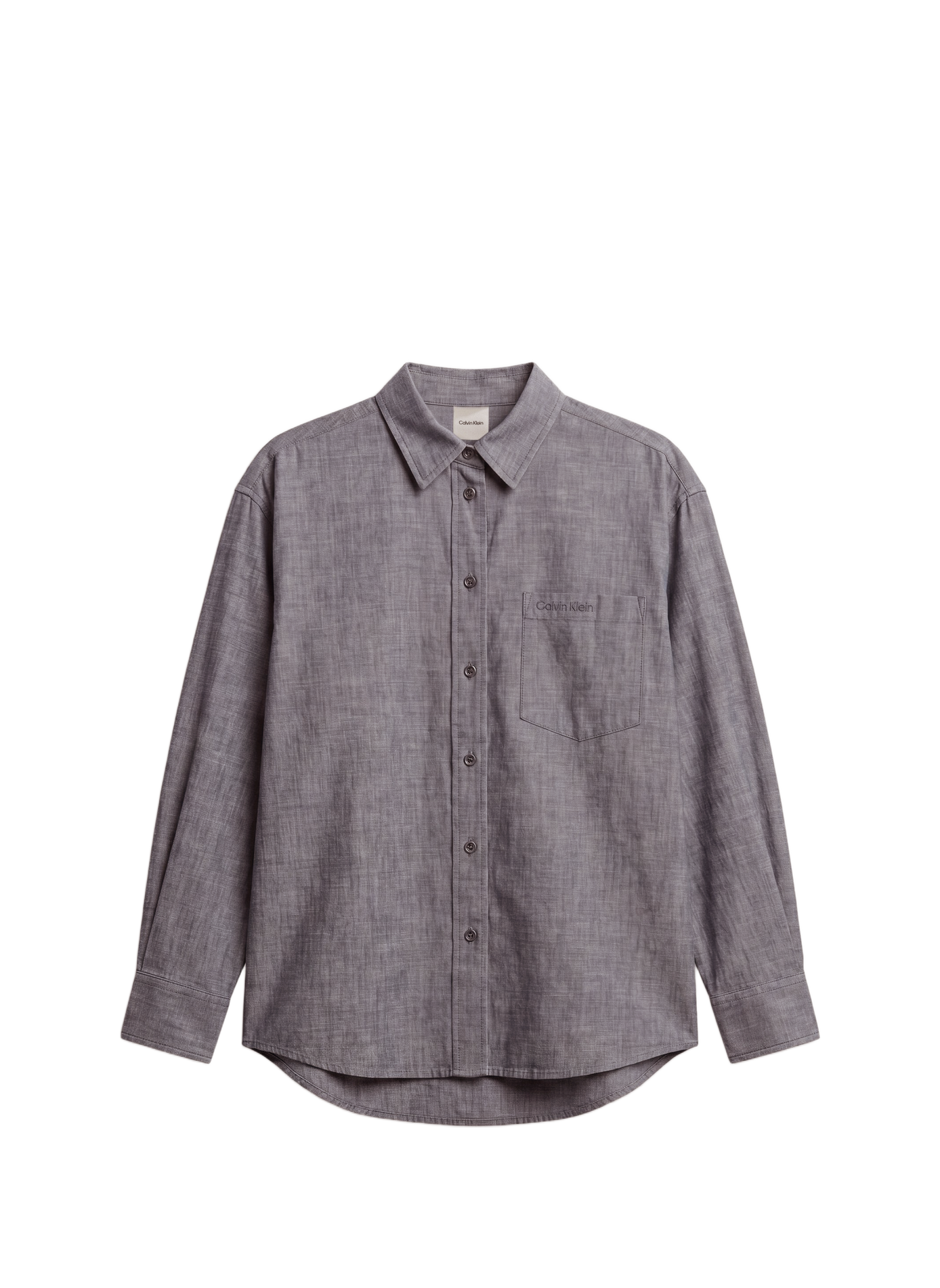 Chemise ample col classique en coton CALVIN KLEIN Bleu